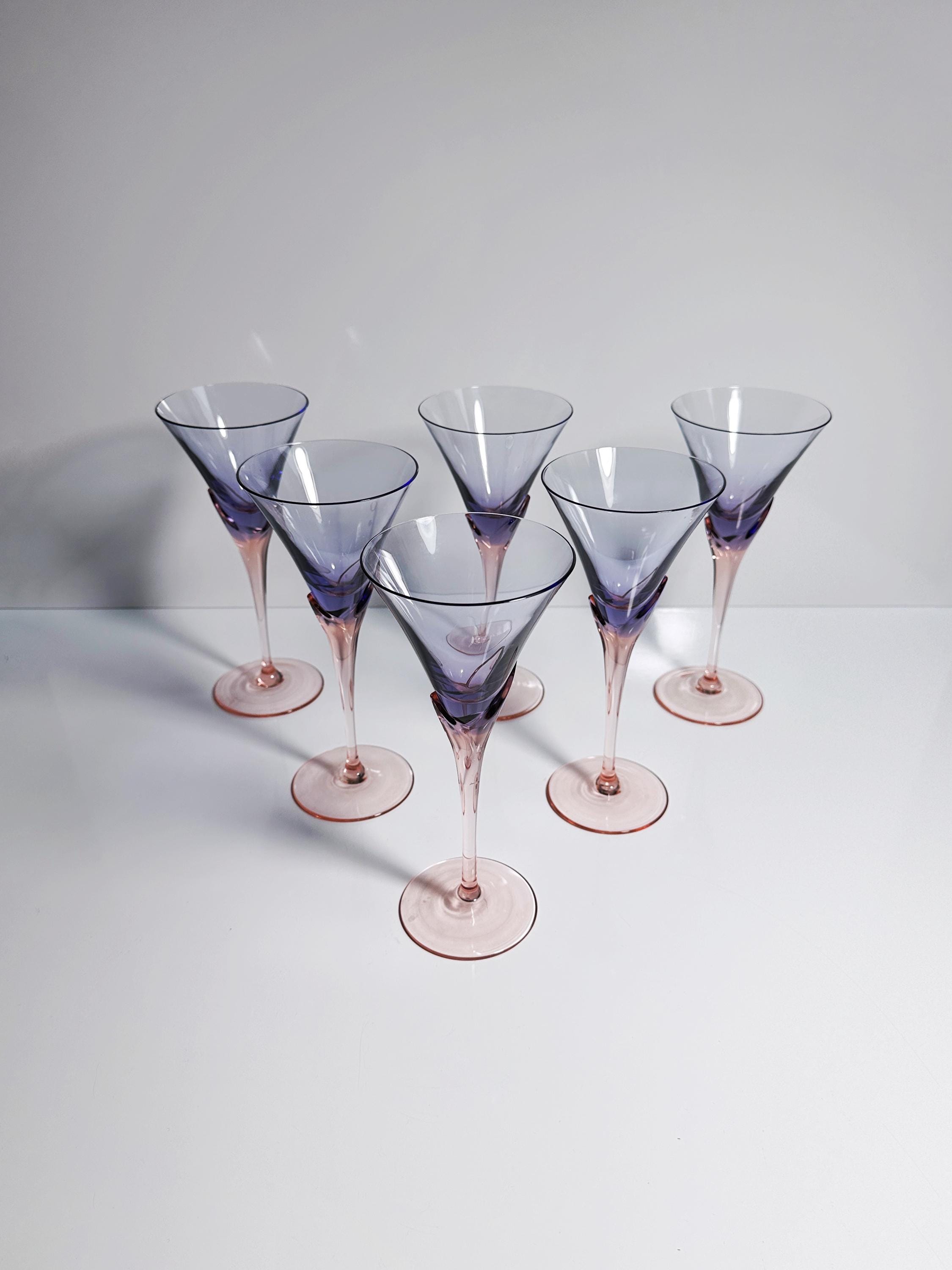 6x Vintage Weinglas 1980er Jahre