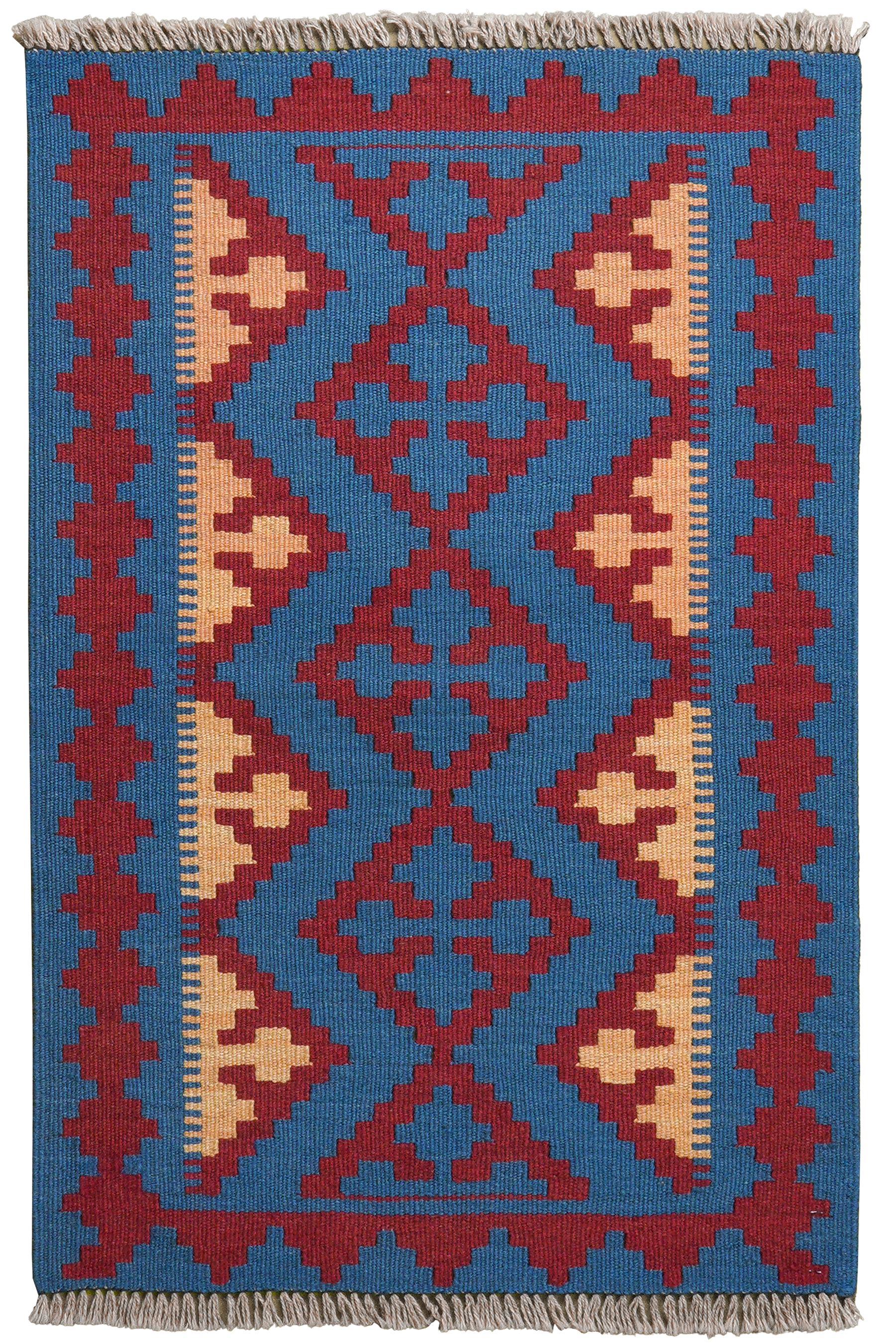 Kilim Gashgai Teppich Blau