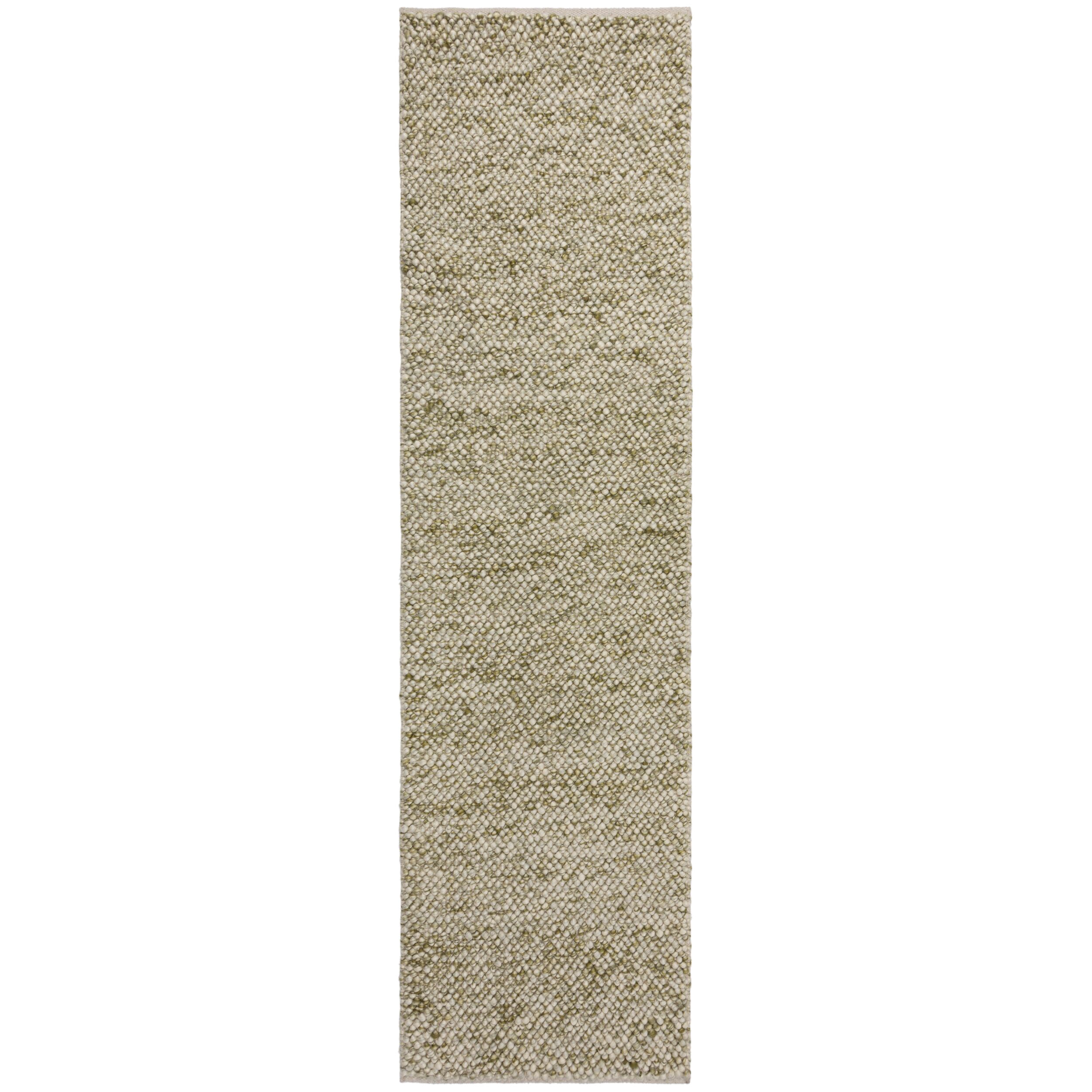 Minerals Teppich Wolle Grün 60x230cm