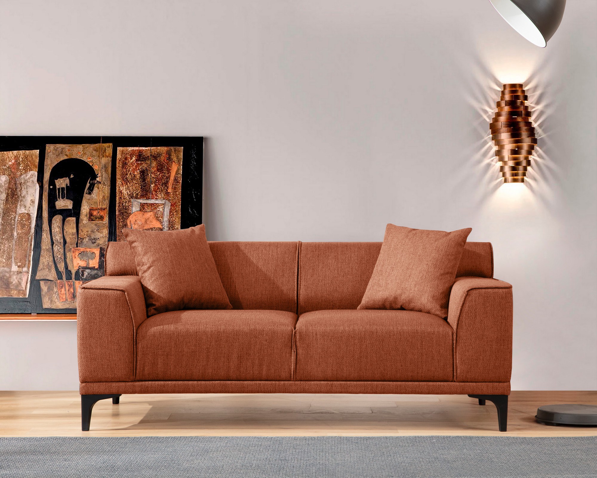 Petra 2-Sitzer Sofa Orange