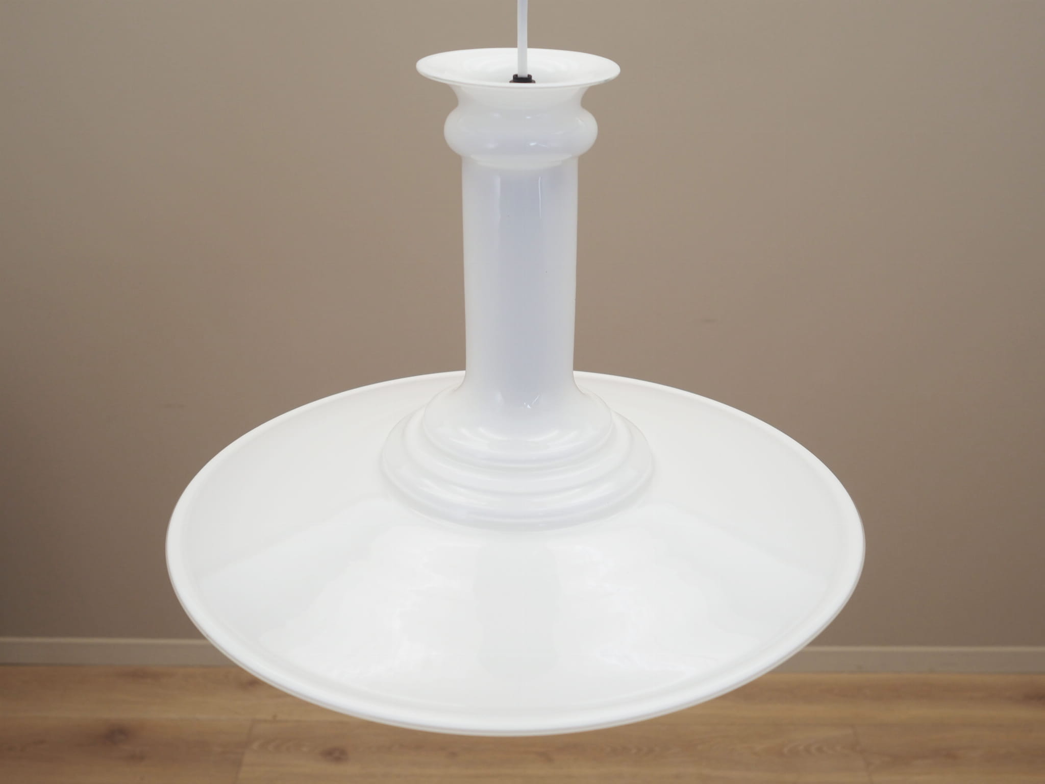 Pendant lamp glass white 1970s