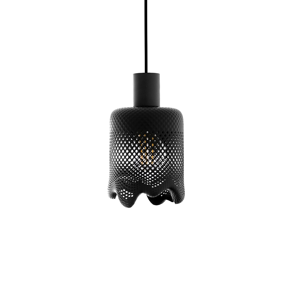 Klecks Bright Pendelleuchte 3D Druck Schwarz Ø 13cm
