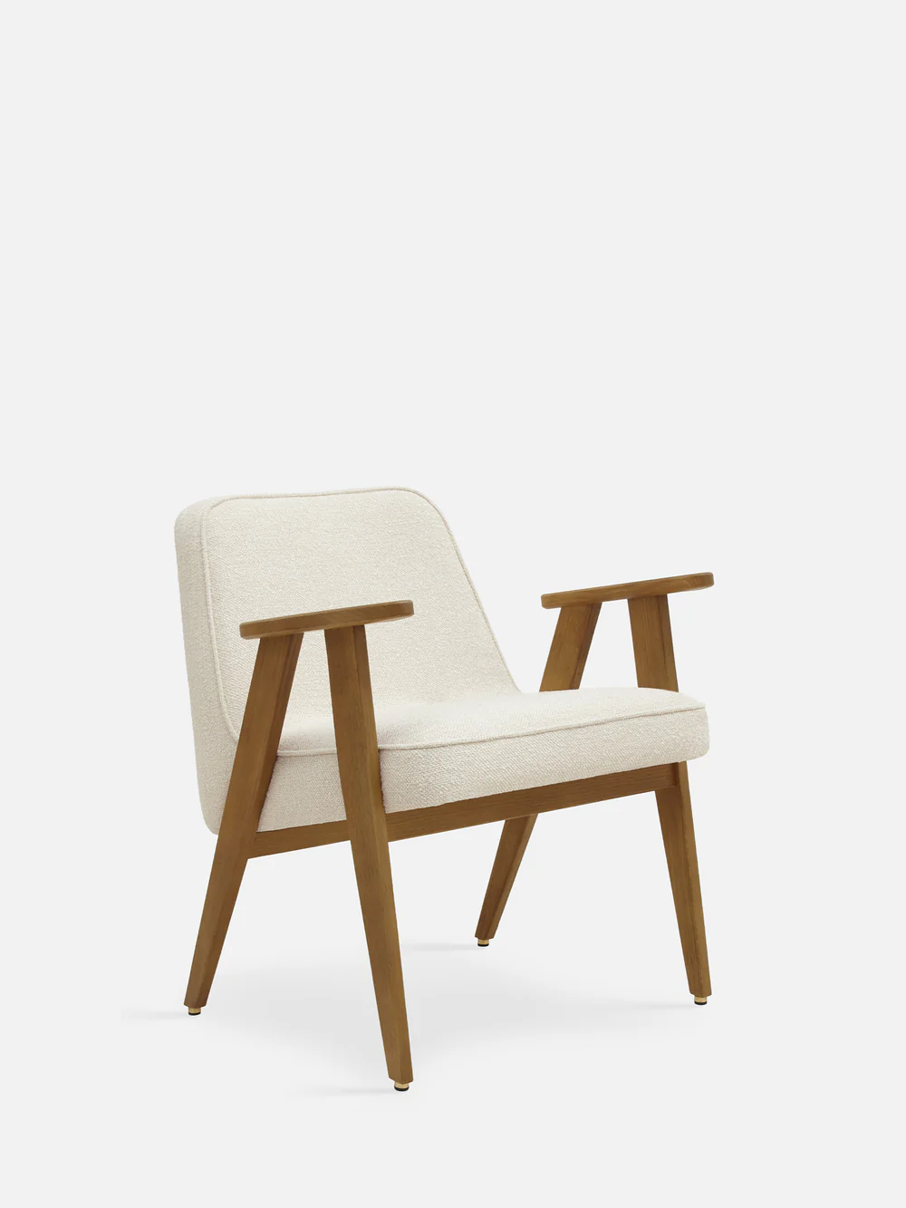366 Sessel Holz Textil Weiß