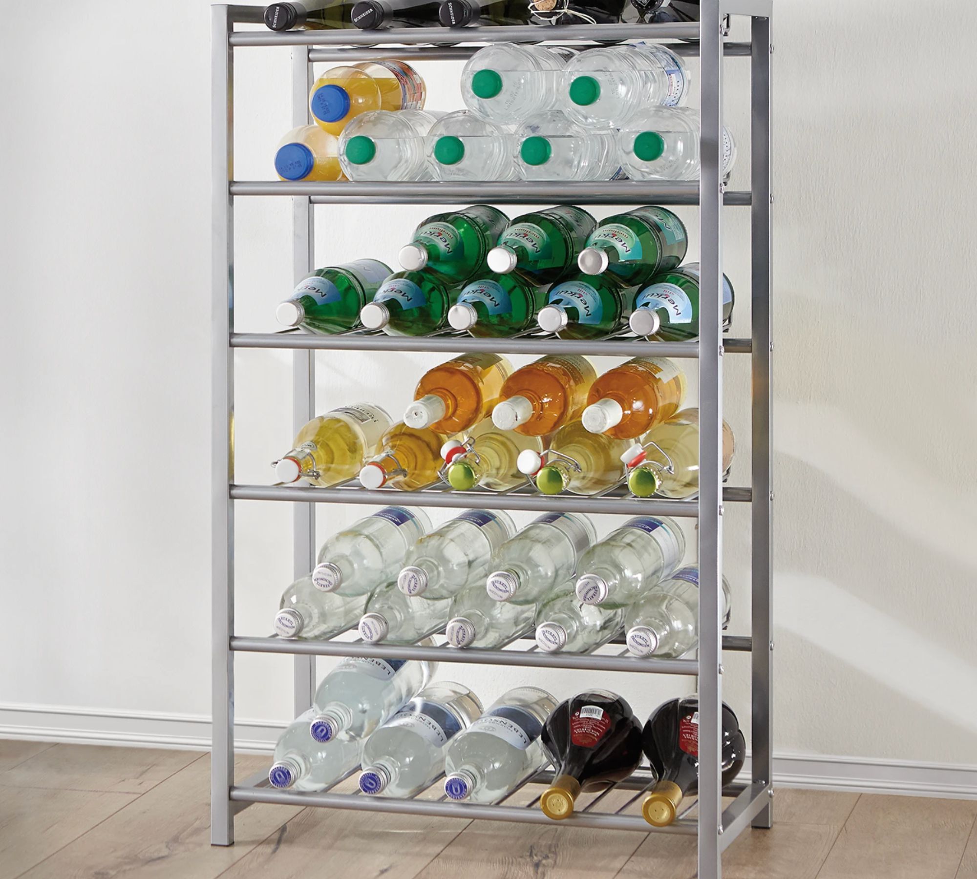 Flaschenregal Metall 30 x 1,5L