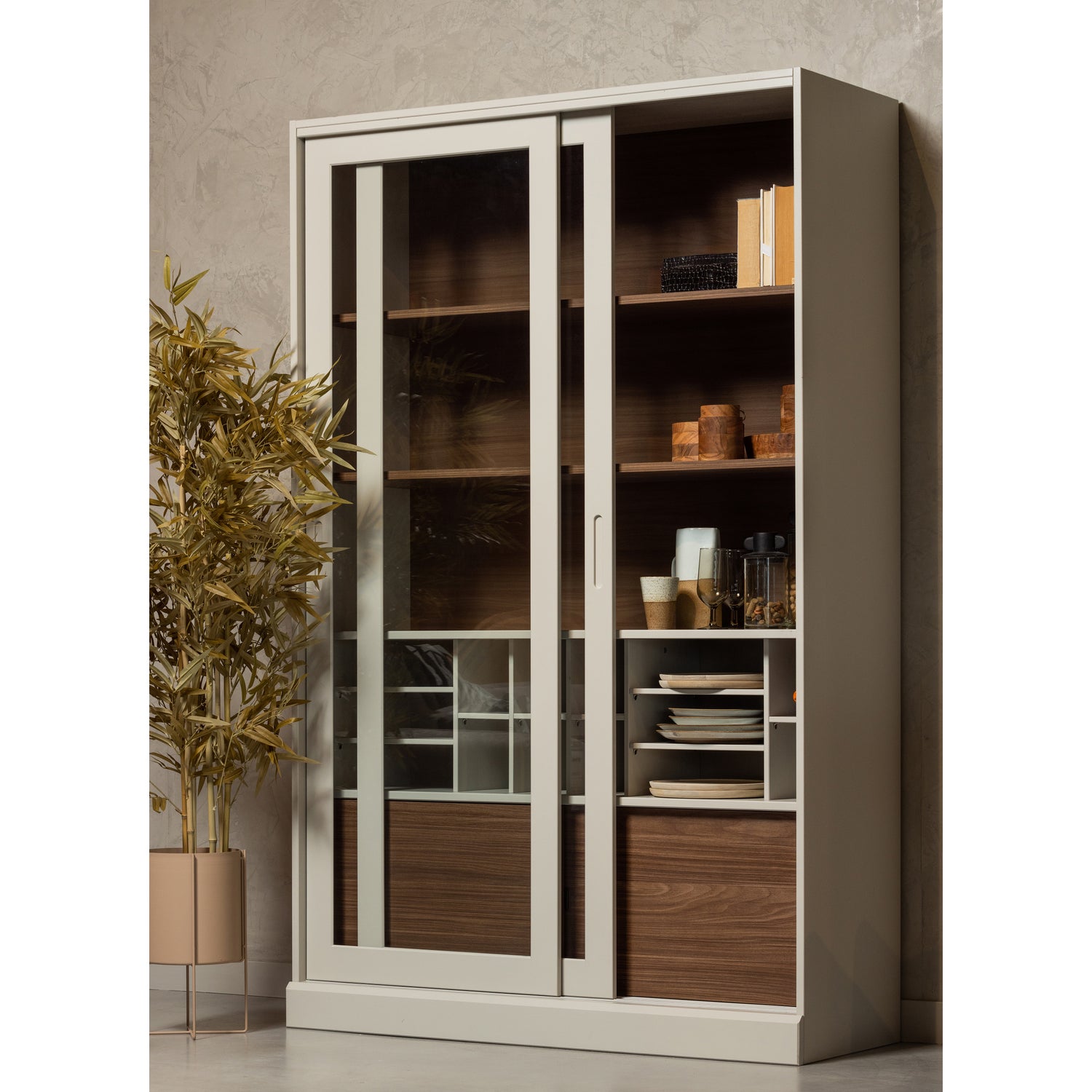 James Vitrine Holz Braun