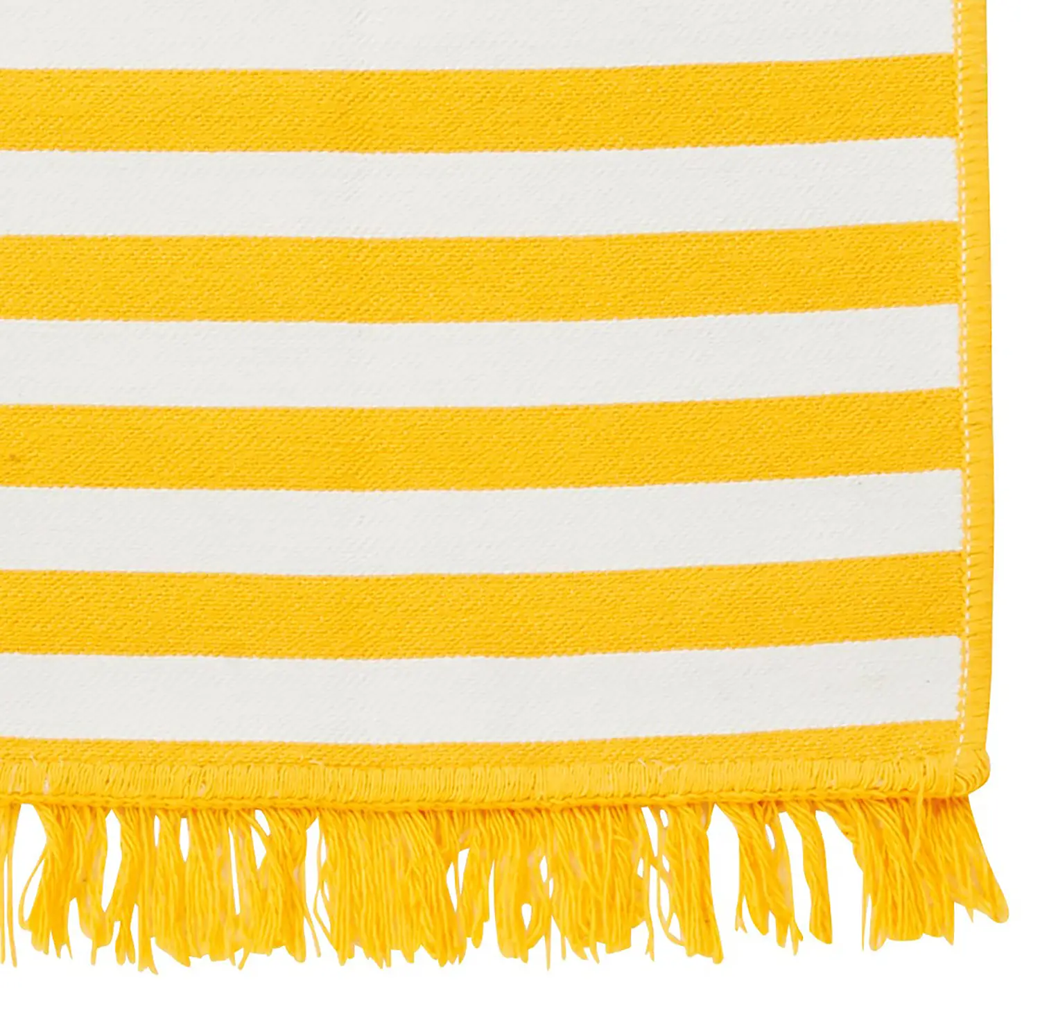 Outdoor rug Yellow White Striped