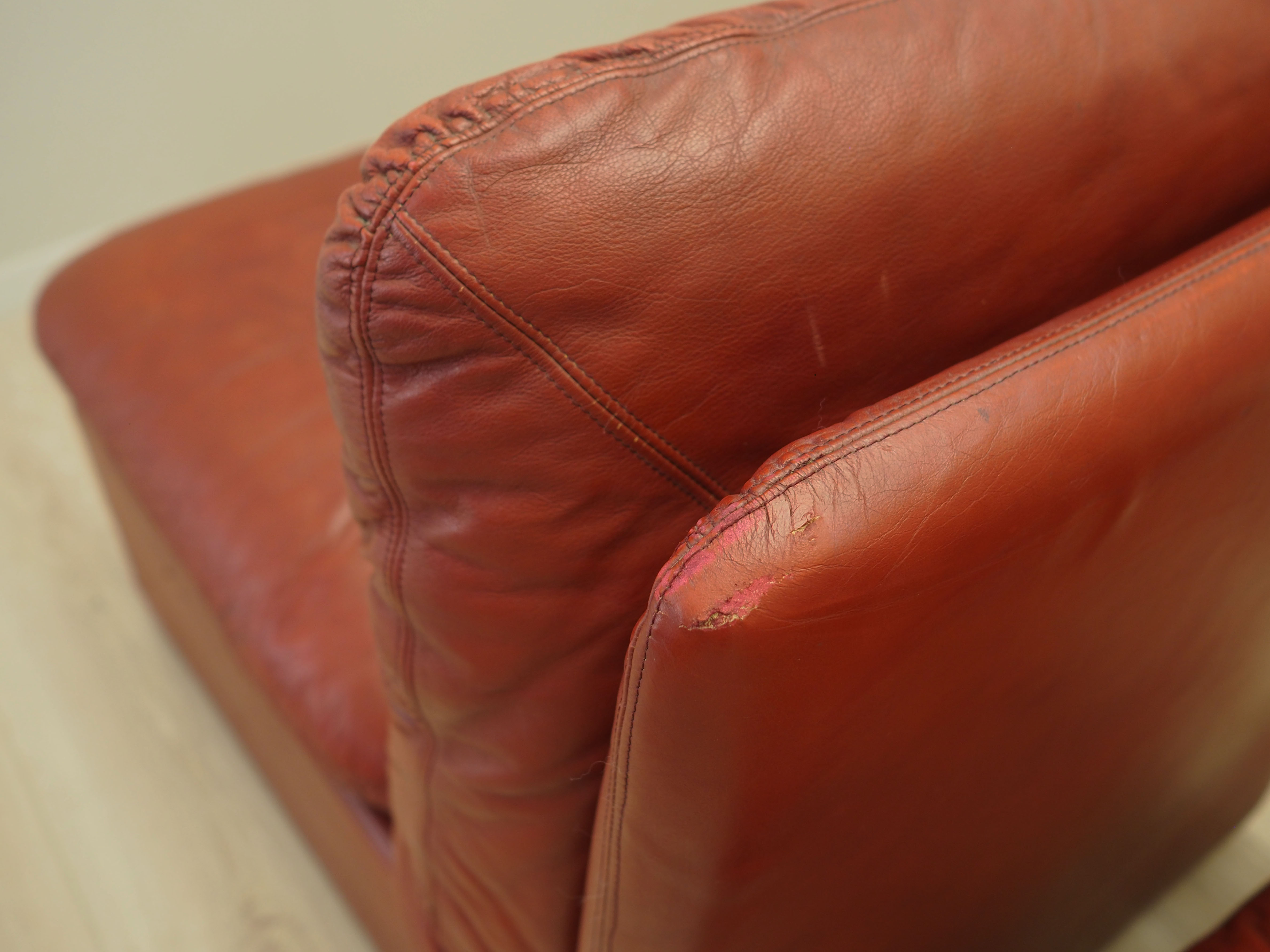 Modular Sofa Leather Brown 1960s