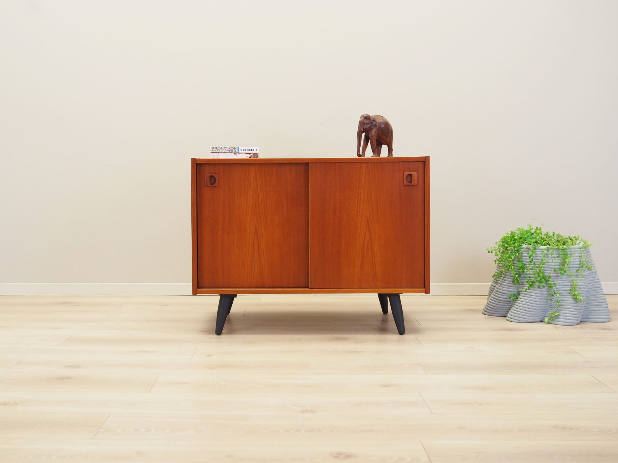 Vintage cabinet Teak wood brown 1970s