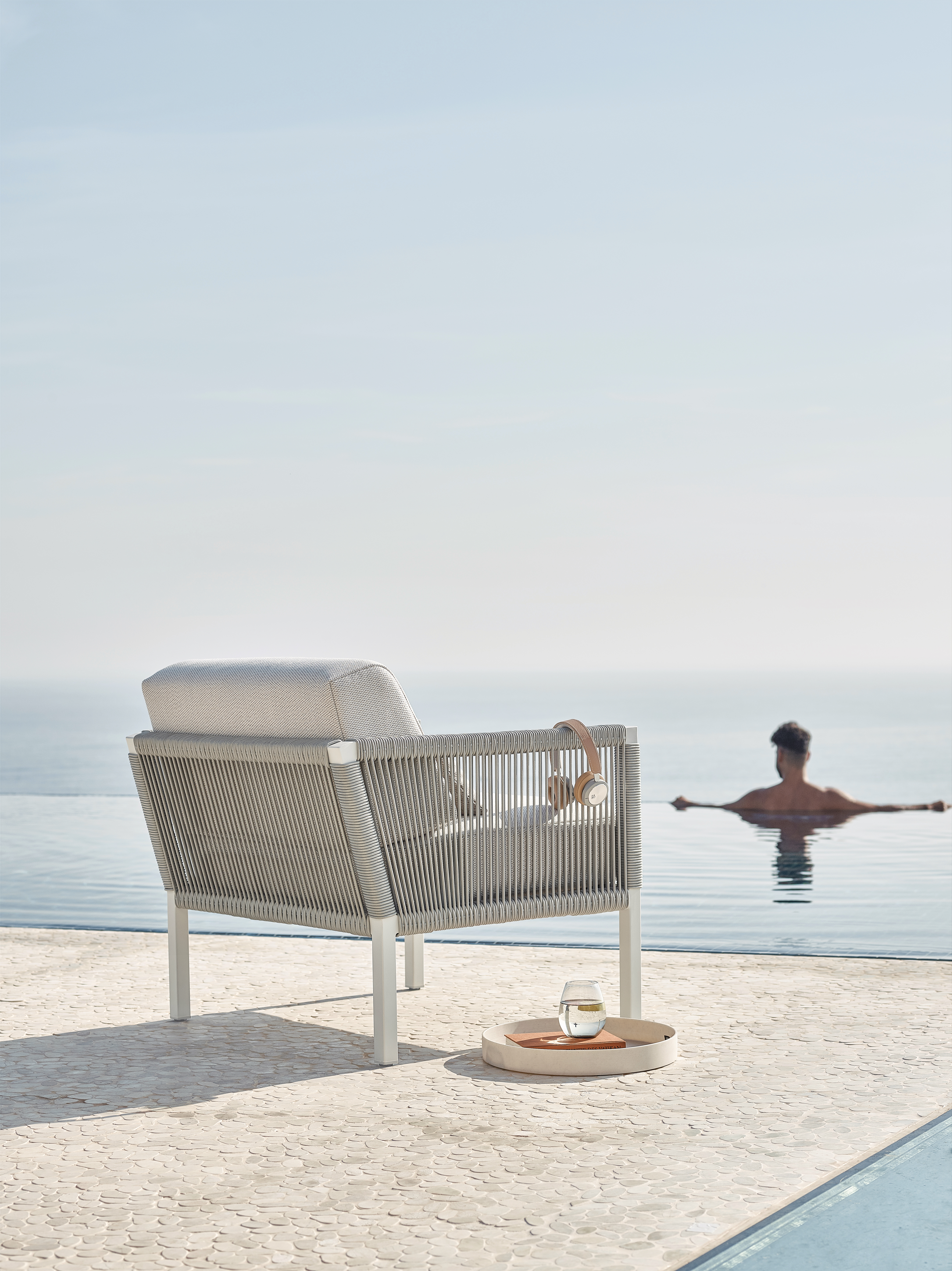Club Garten Loungesessel Grau