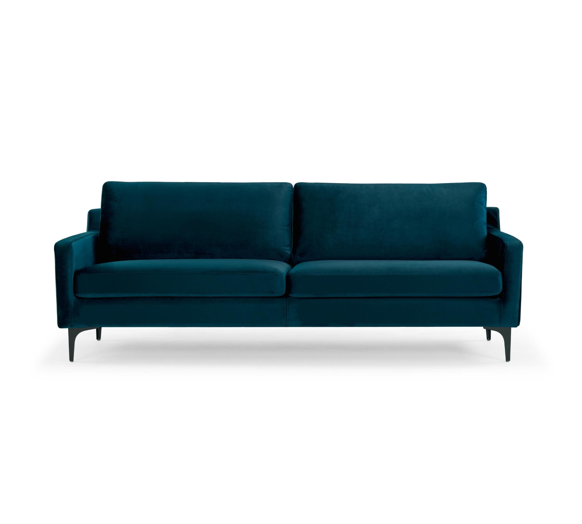 Astha 3-Sitzer Sofa Velour Lux Navy