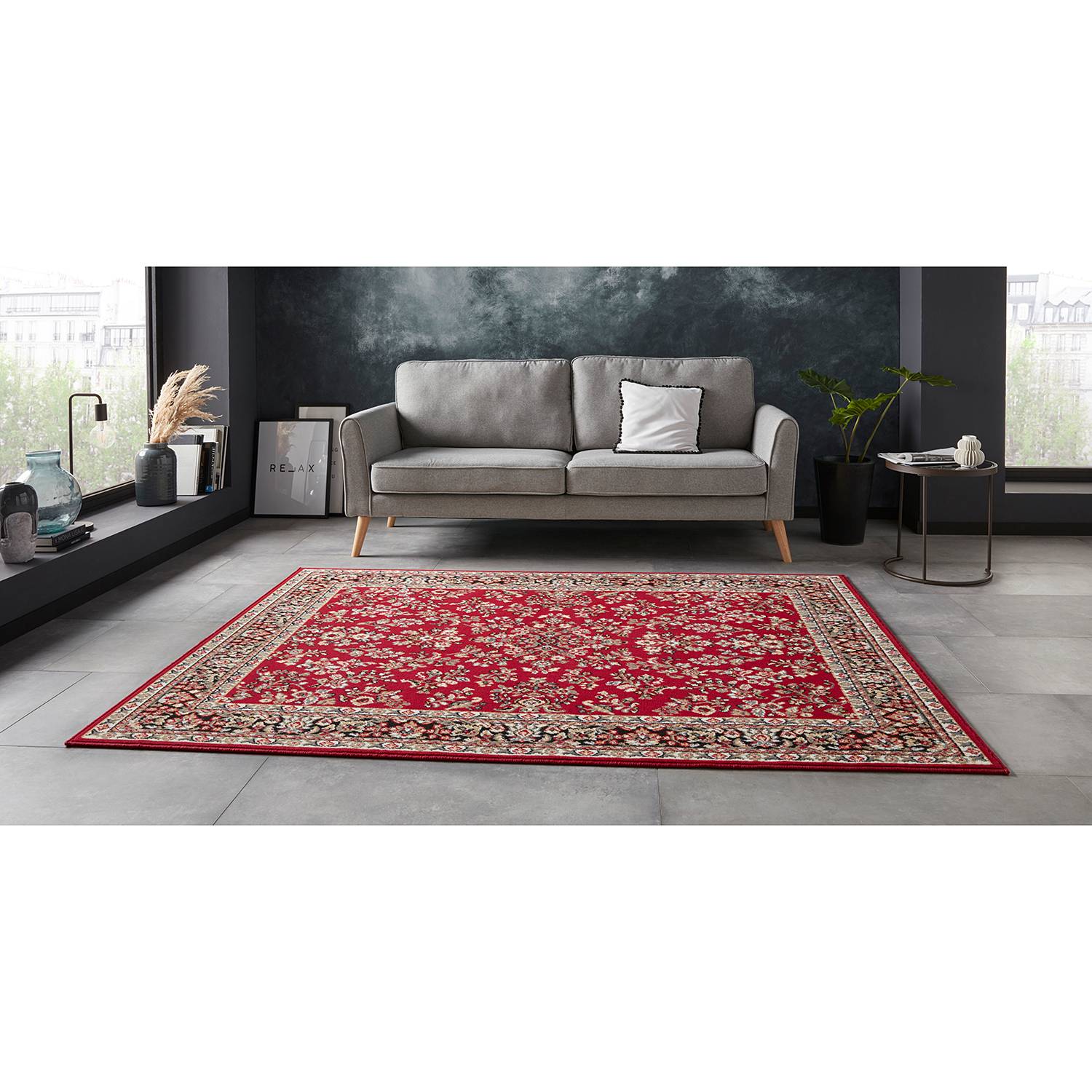 Cublize I Kurzflorteppich Polypropylen Rot 80 x 150 cm