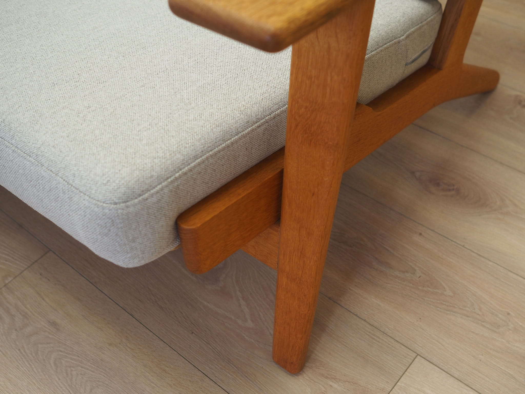 Sofa Holz Grau 1960er Jahre
