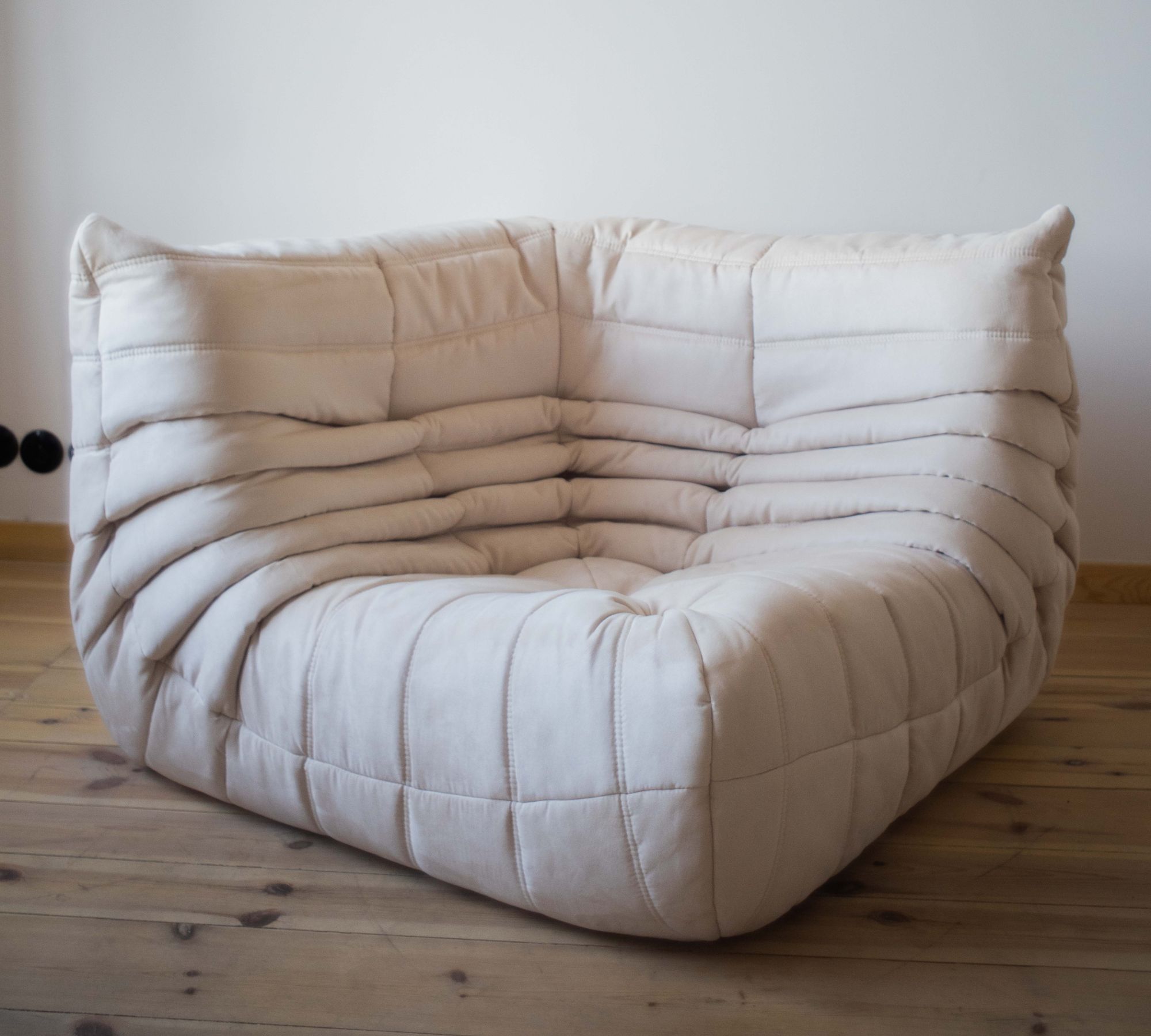 Set Lounge Togo 5 pezzi ecopelle beige chiaro