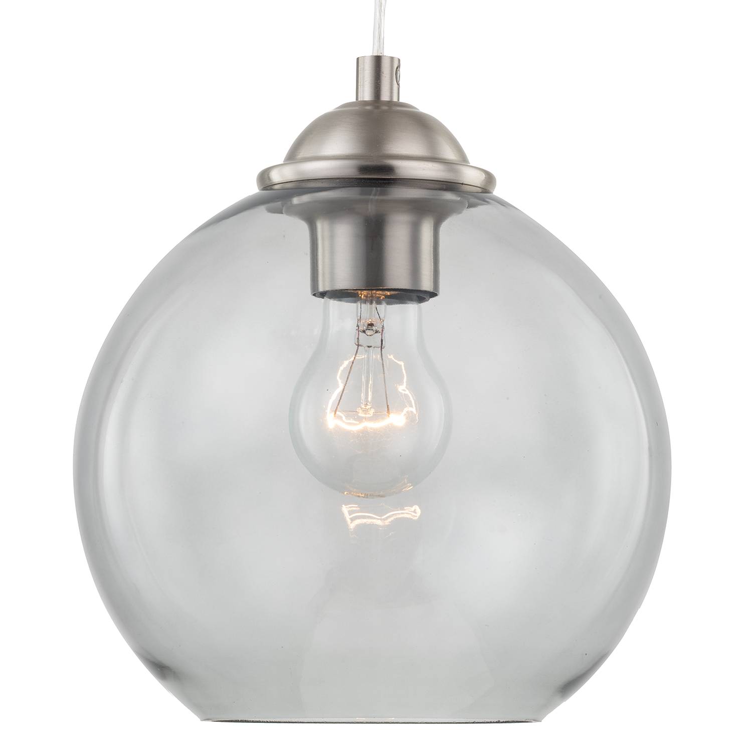 Arveda Pendelleuchte Glas Eisen Grau