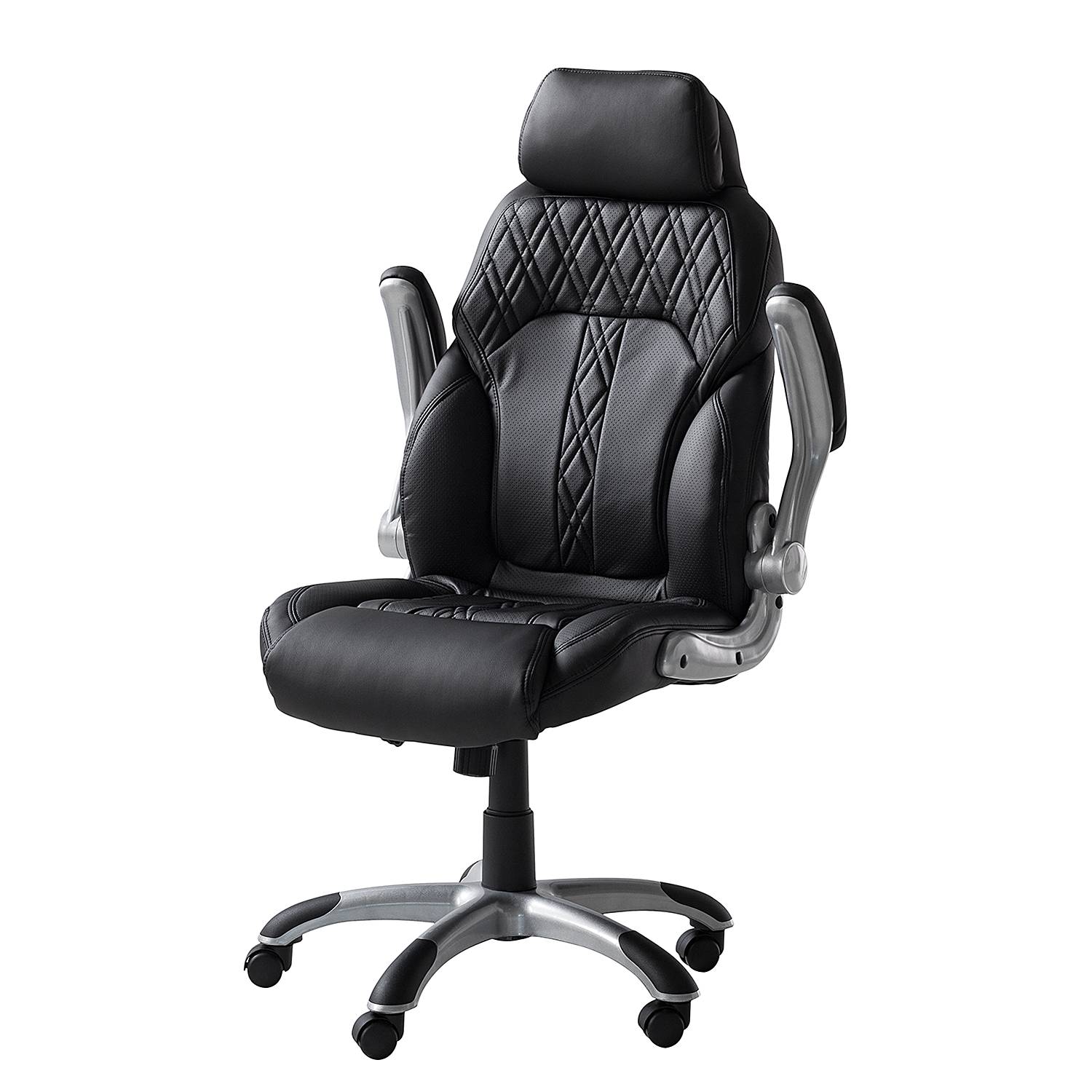 Executive Chair Baylor Faux Leather Plastic Black
