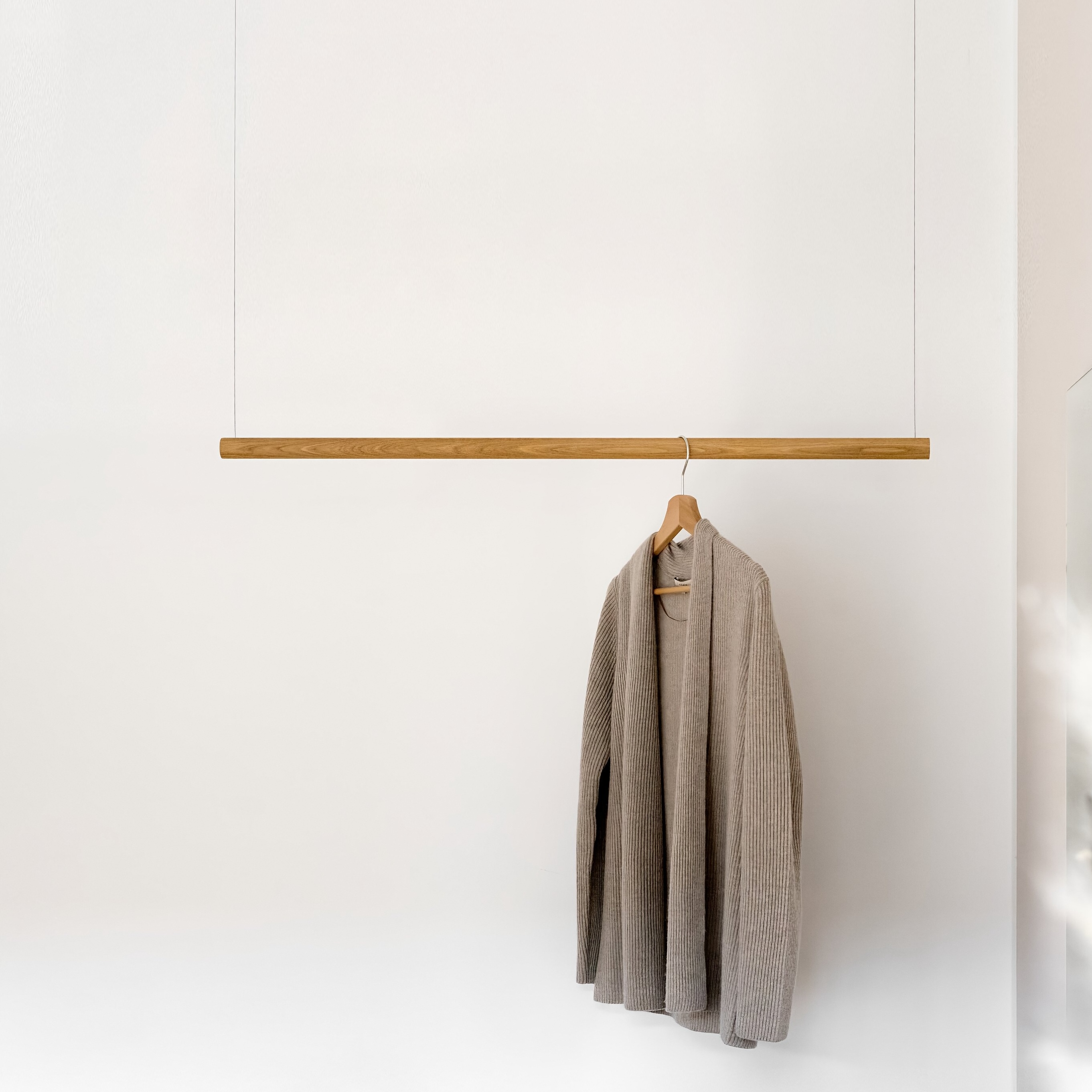 Hängegarderobe Kleiderstange Esche Massivholz
