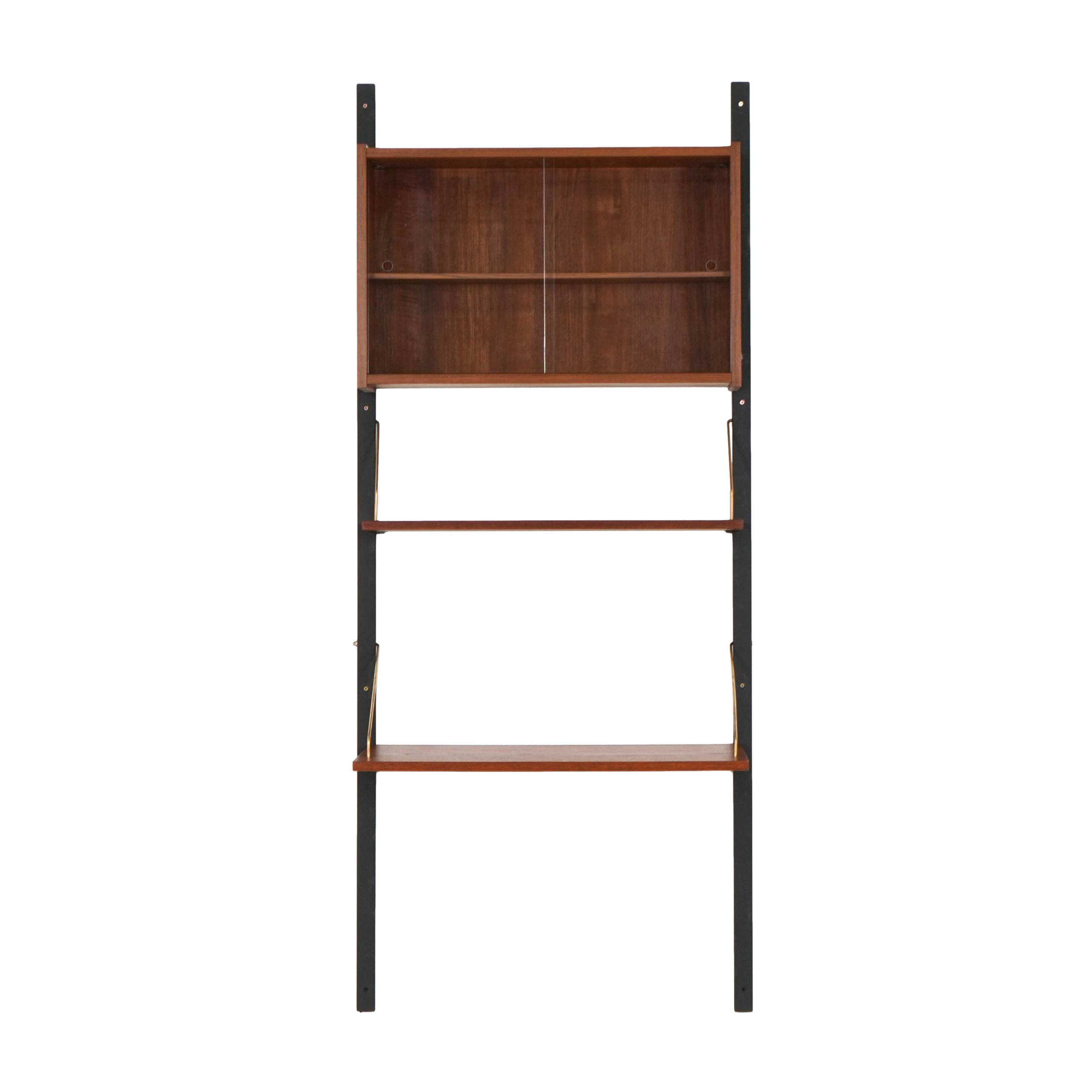 Teak-Wandmöbel PS System Braun 1960er Jahre