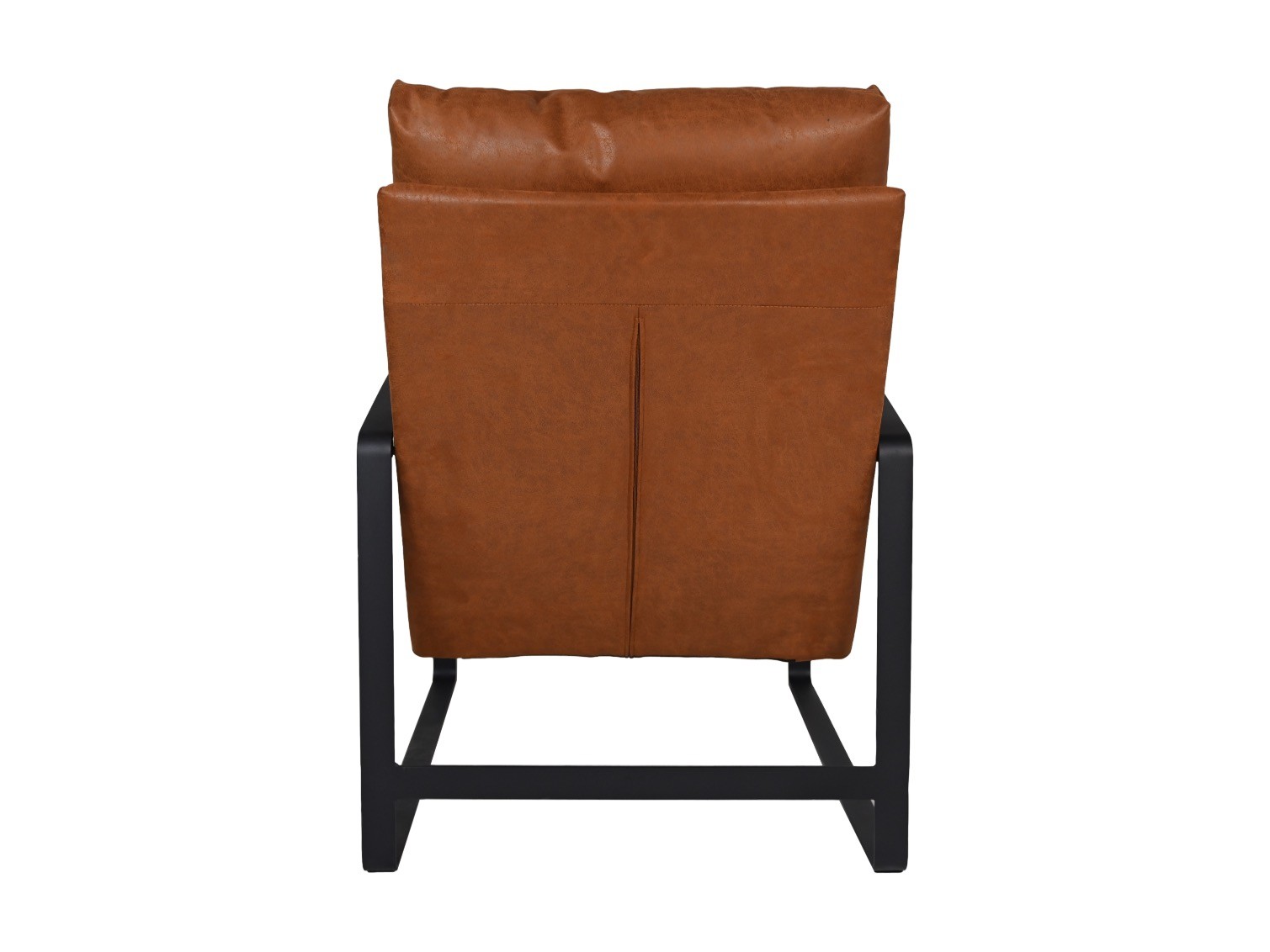 Miami Sessel Leder Metall Braun