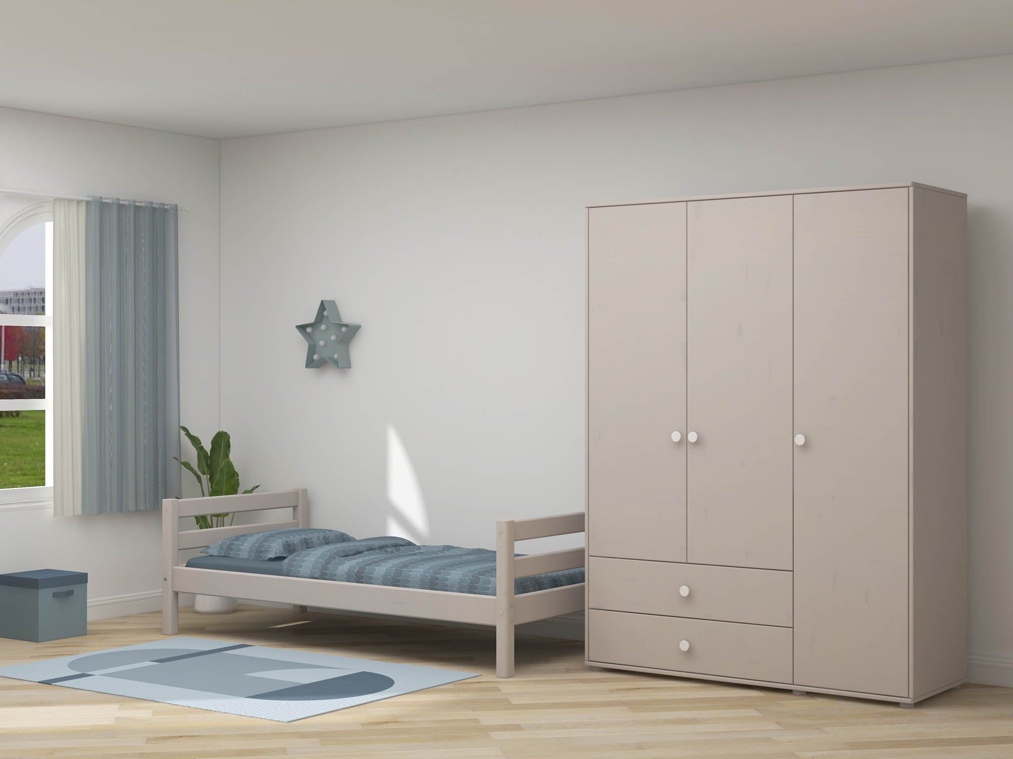 Kleiderschrank Extra Hoch Holz Grau