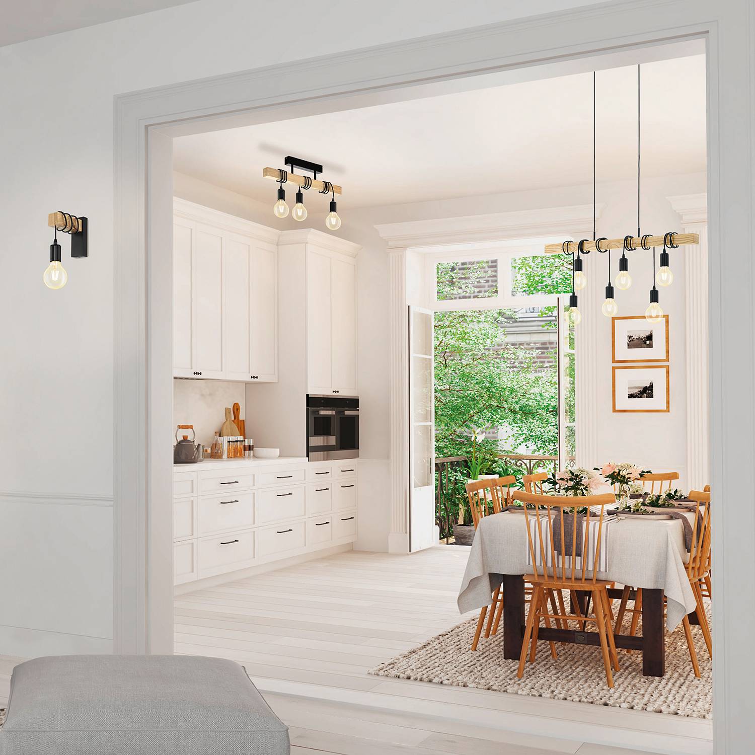 Townshend Wall Lamp Steel Ficus 1-light