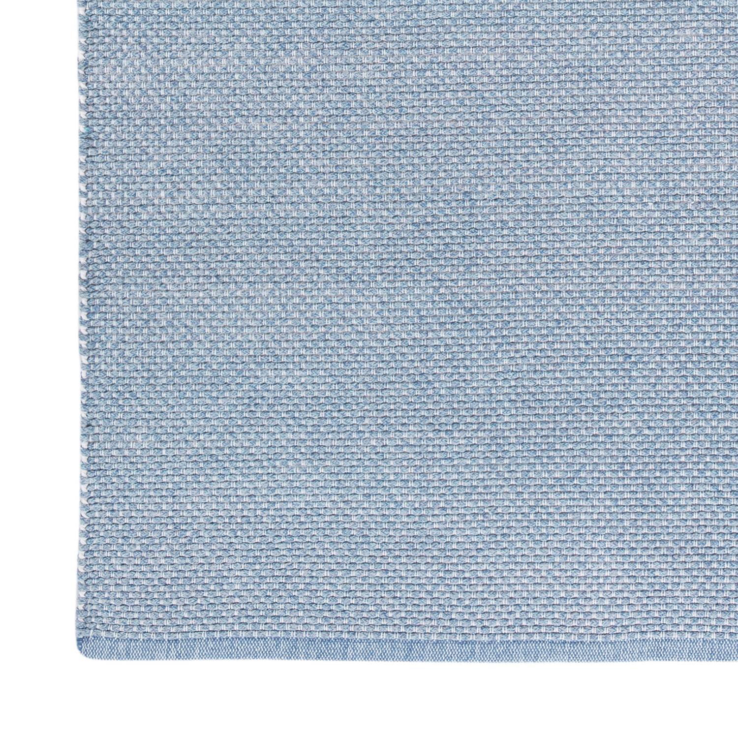 Wollteppich Wohnidee Liv Baumwolle Hellblau