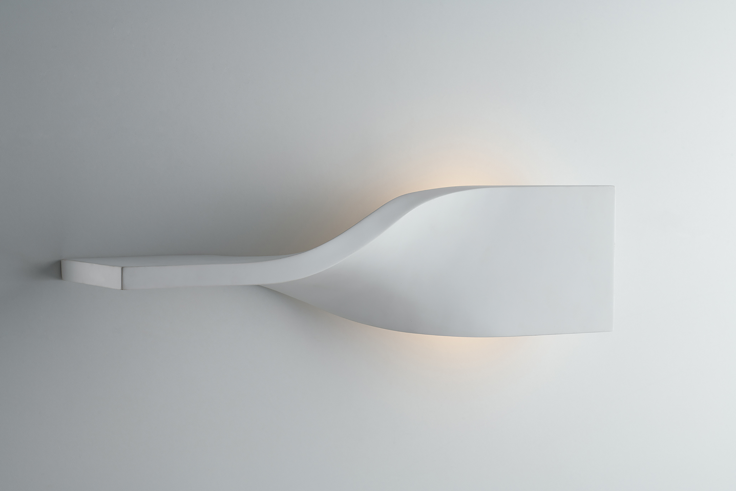 Piroette Wandleuchte 1-Flammig Gips Weiß