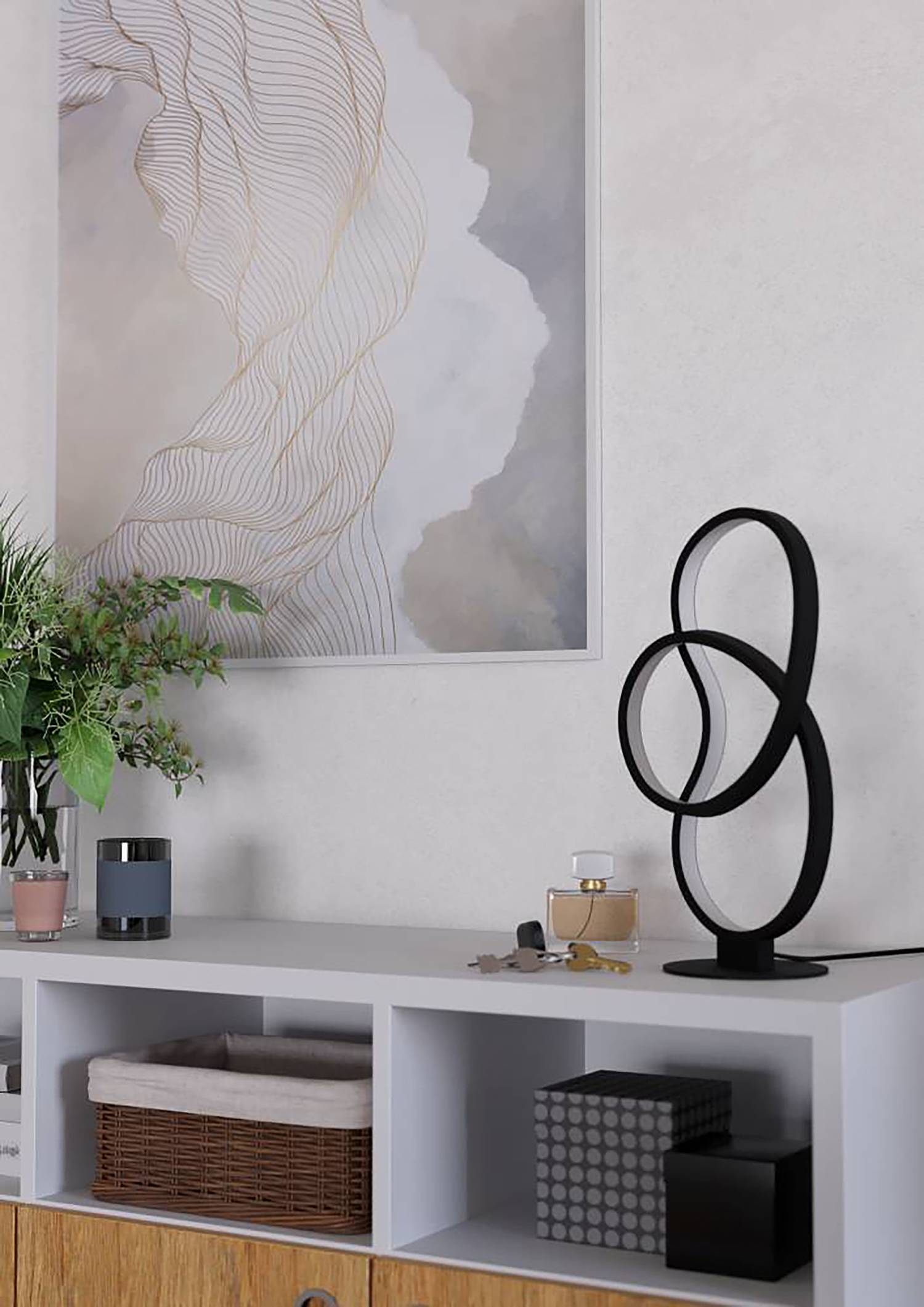 Gianella LED Table Lamp Polycarbonate Aluminum Single-flame