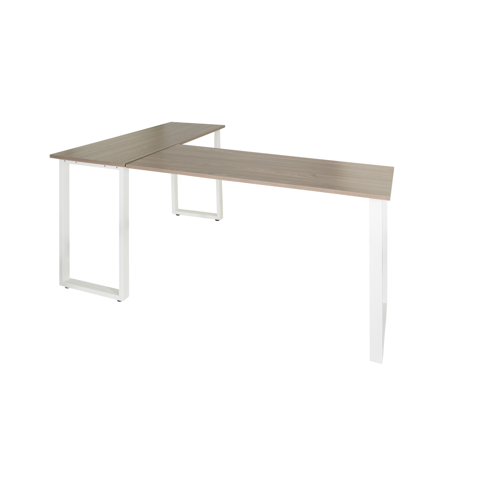 Workspace Basic I Corner desk wood grey