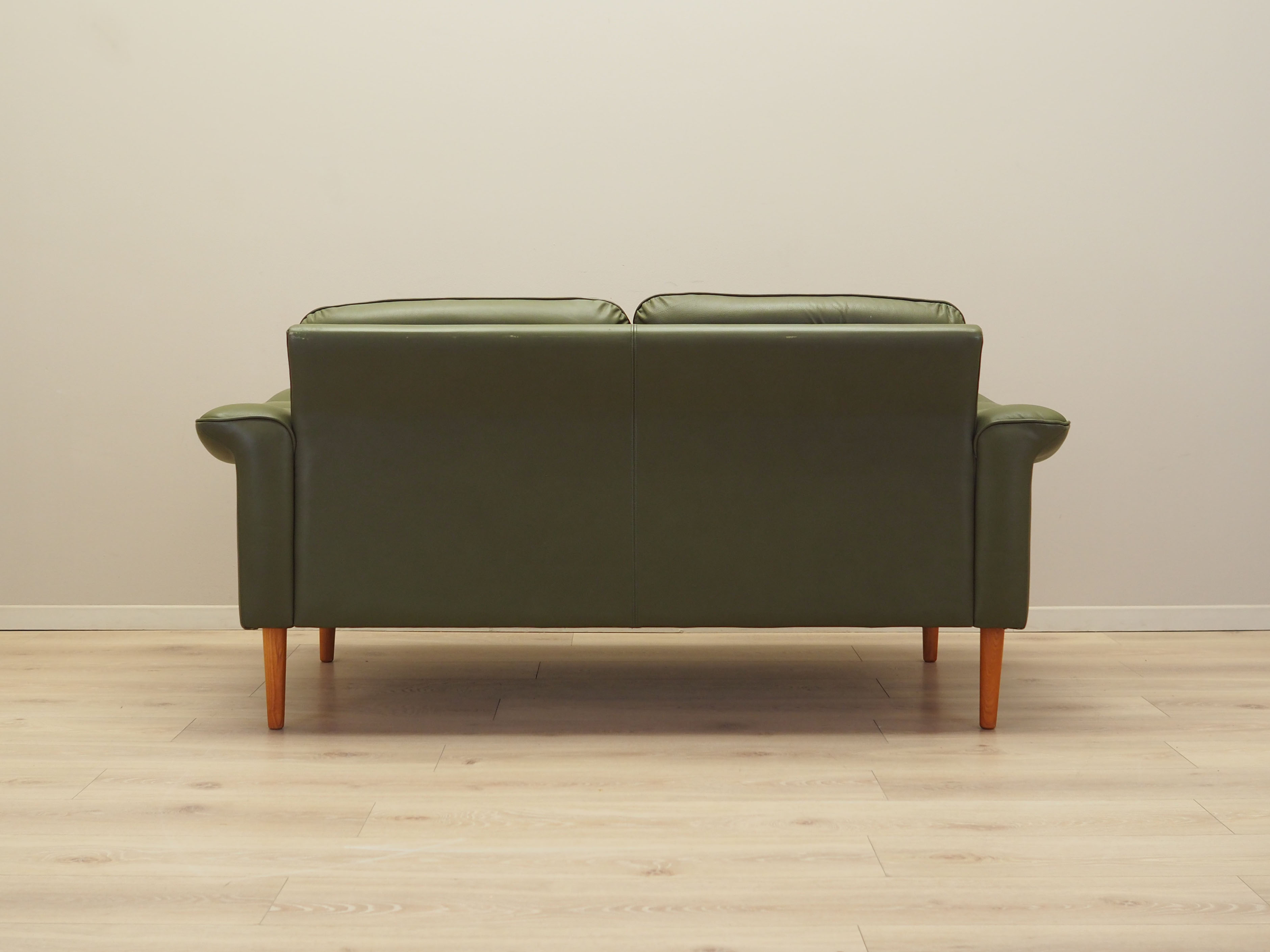 Sofa Leder Grün 1970er Jahre