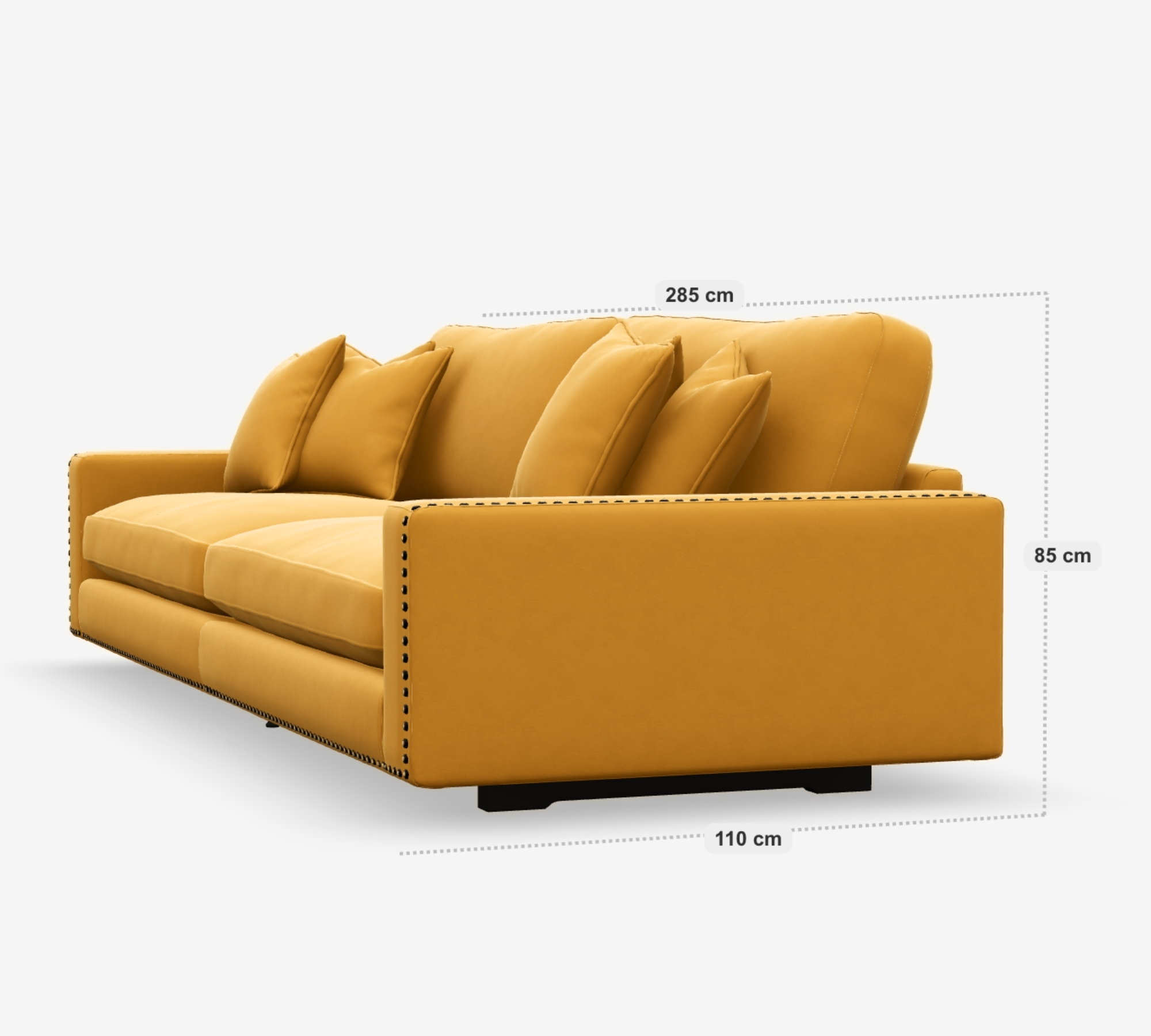 Valen XL Sofa Solemio Senfgelb 88