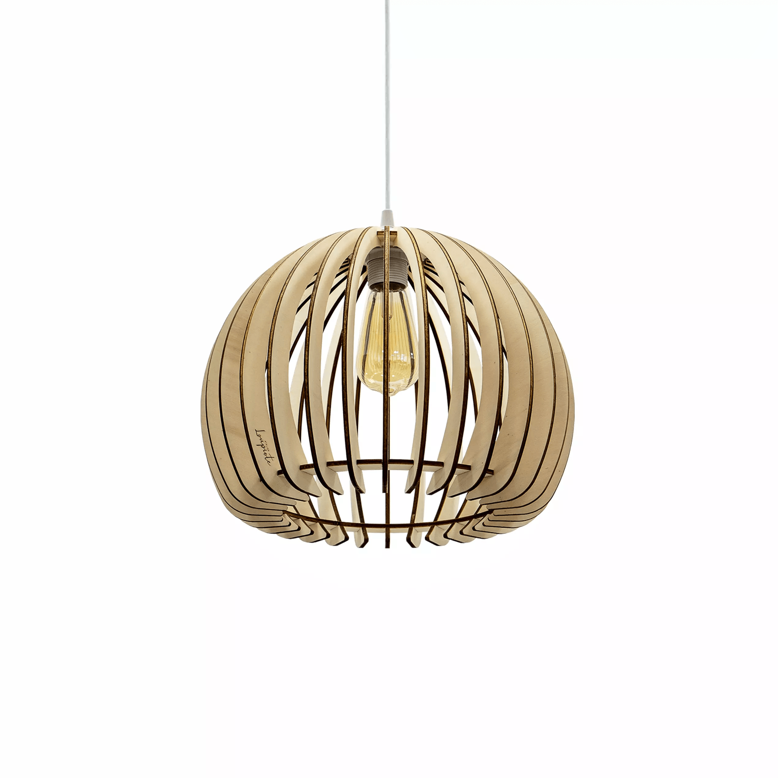 Atlas Pendant Lamp Wood 35cm