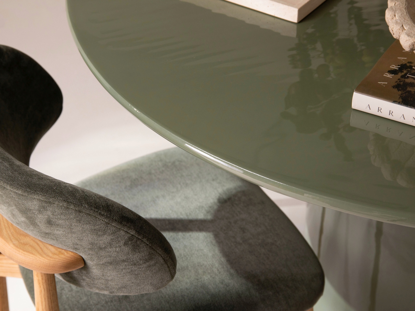 Clementin Side Table Metal Green 45x45 cm