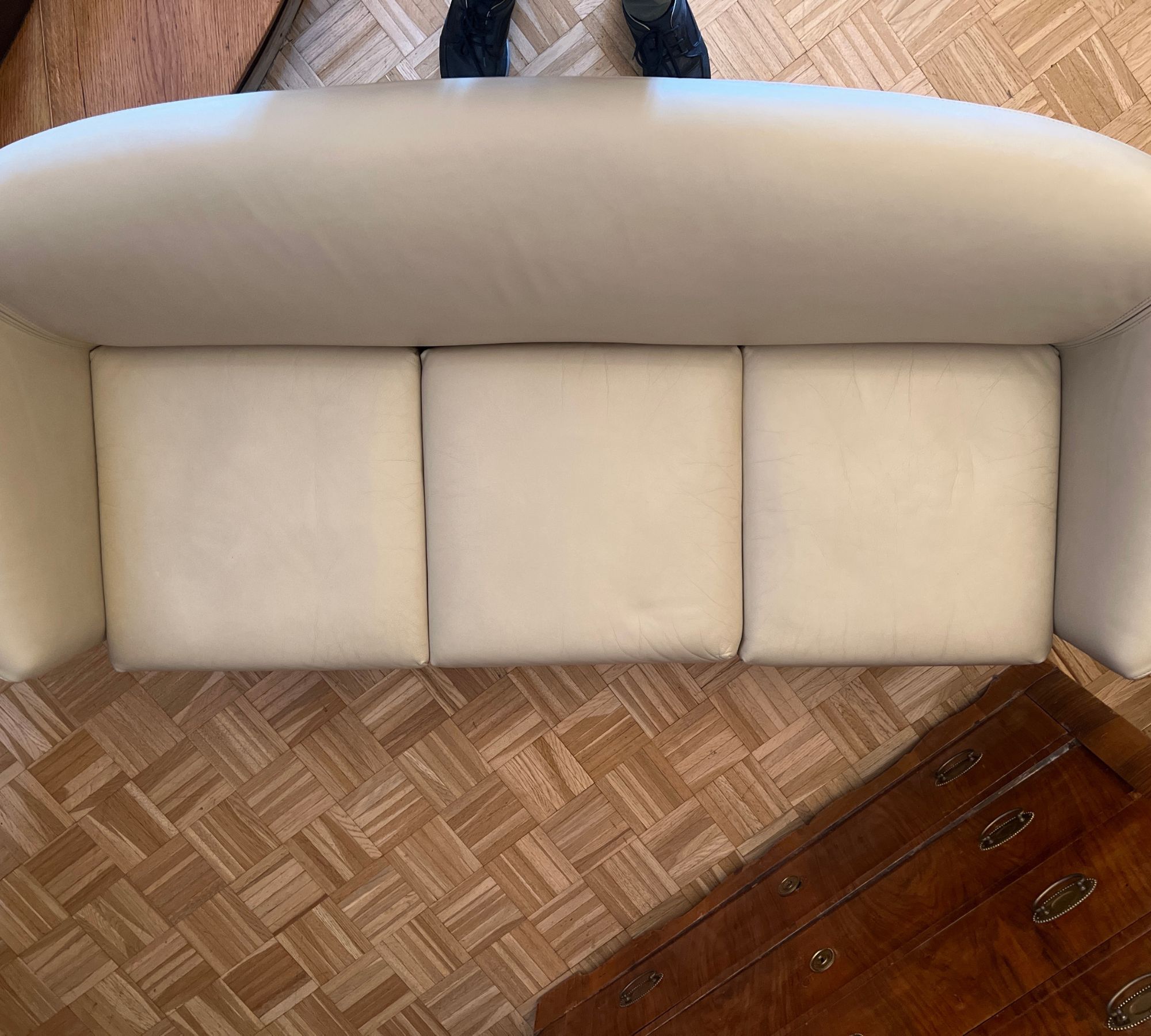 Aura Sofa Leder Beige