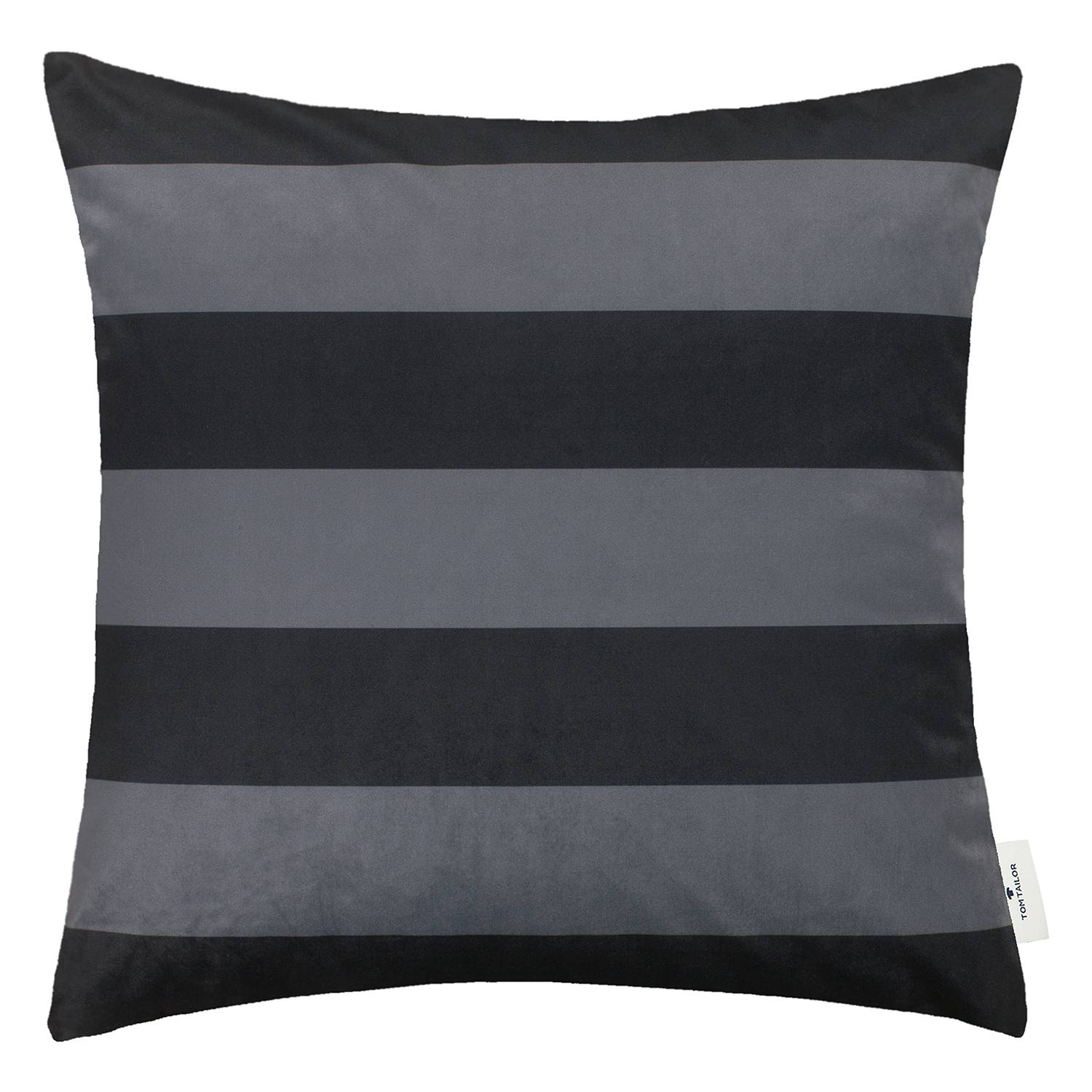 Kissenbezug Colour Block Schwarz Grau