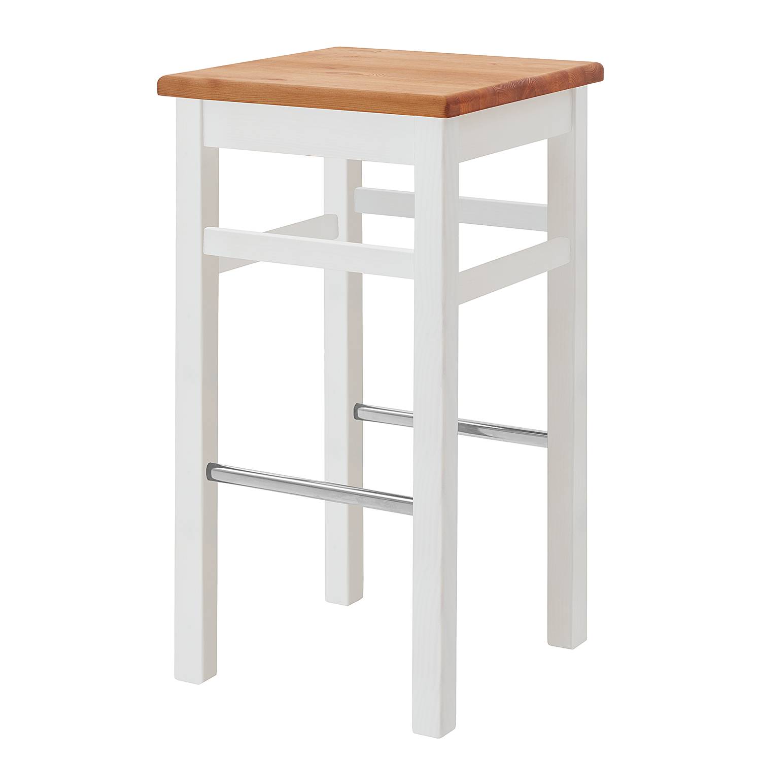 Bar stool Boston Solid Pine White