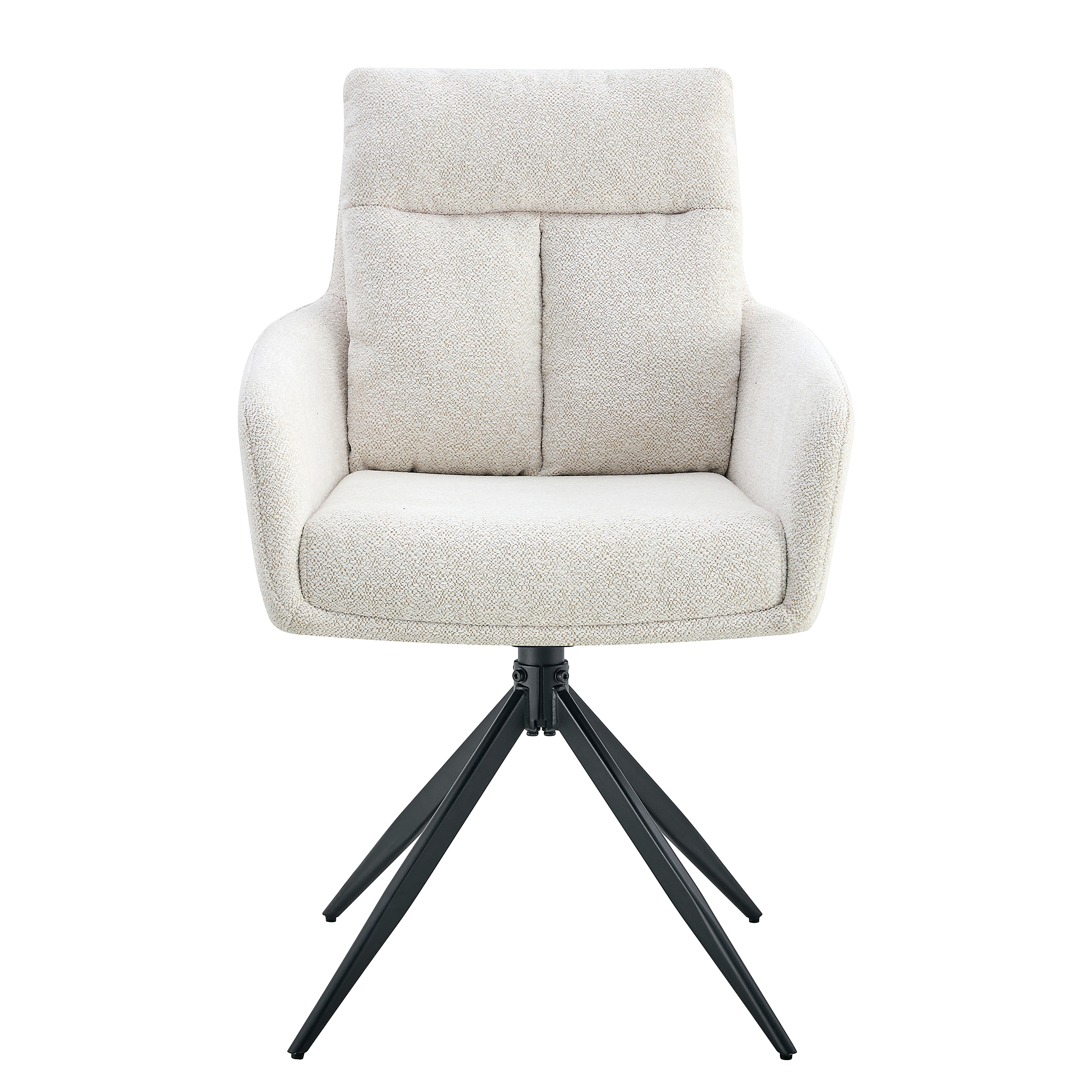 LOBBS Armchair Swivel Set of 2 Cream White