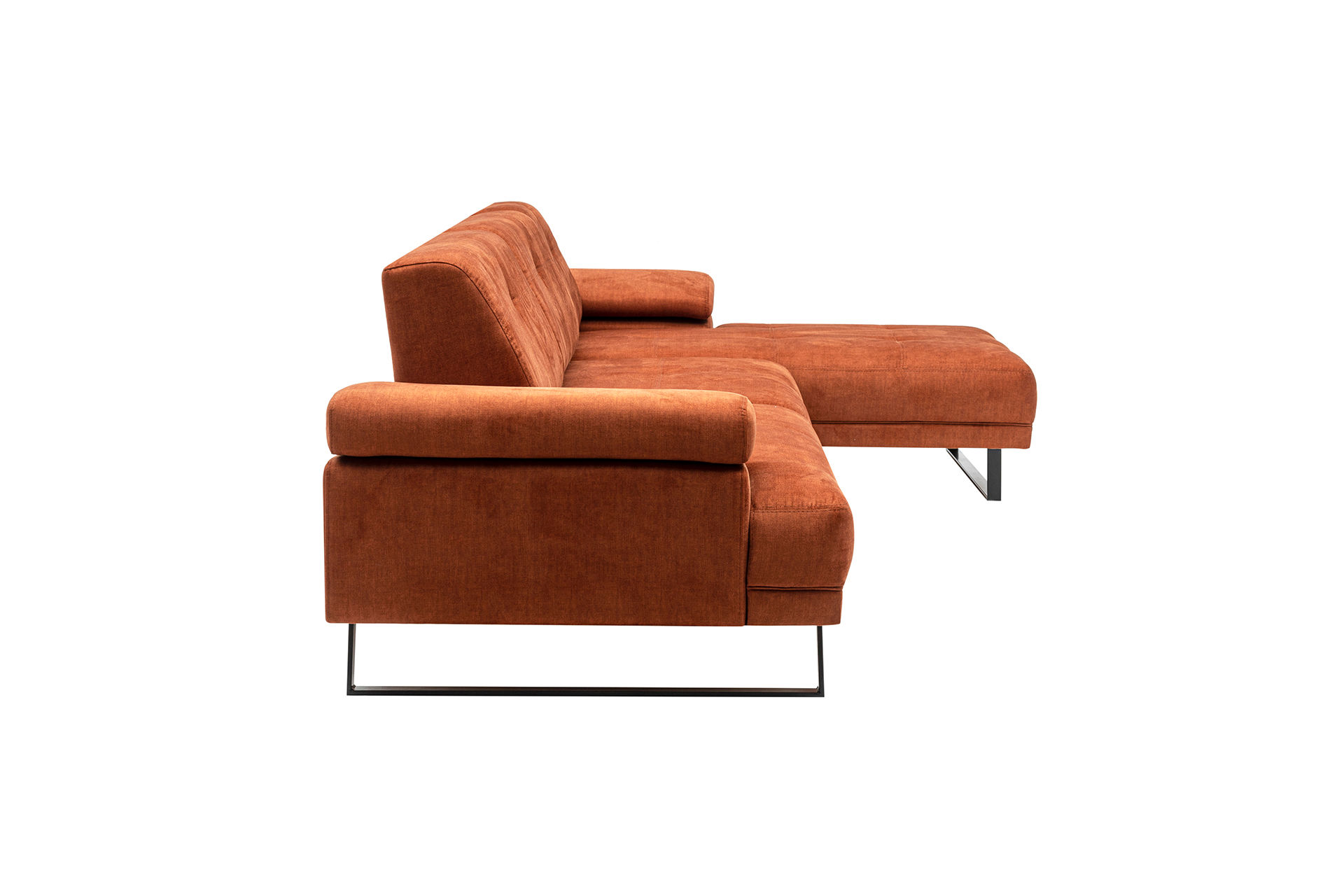 Modernes Sofa Récamiere Rechts Groß Orange