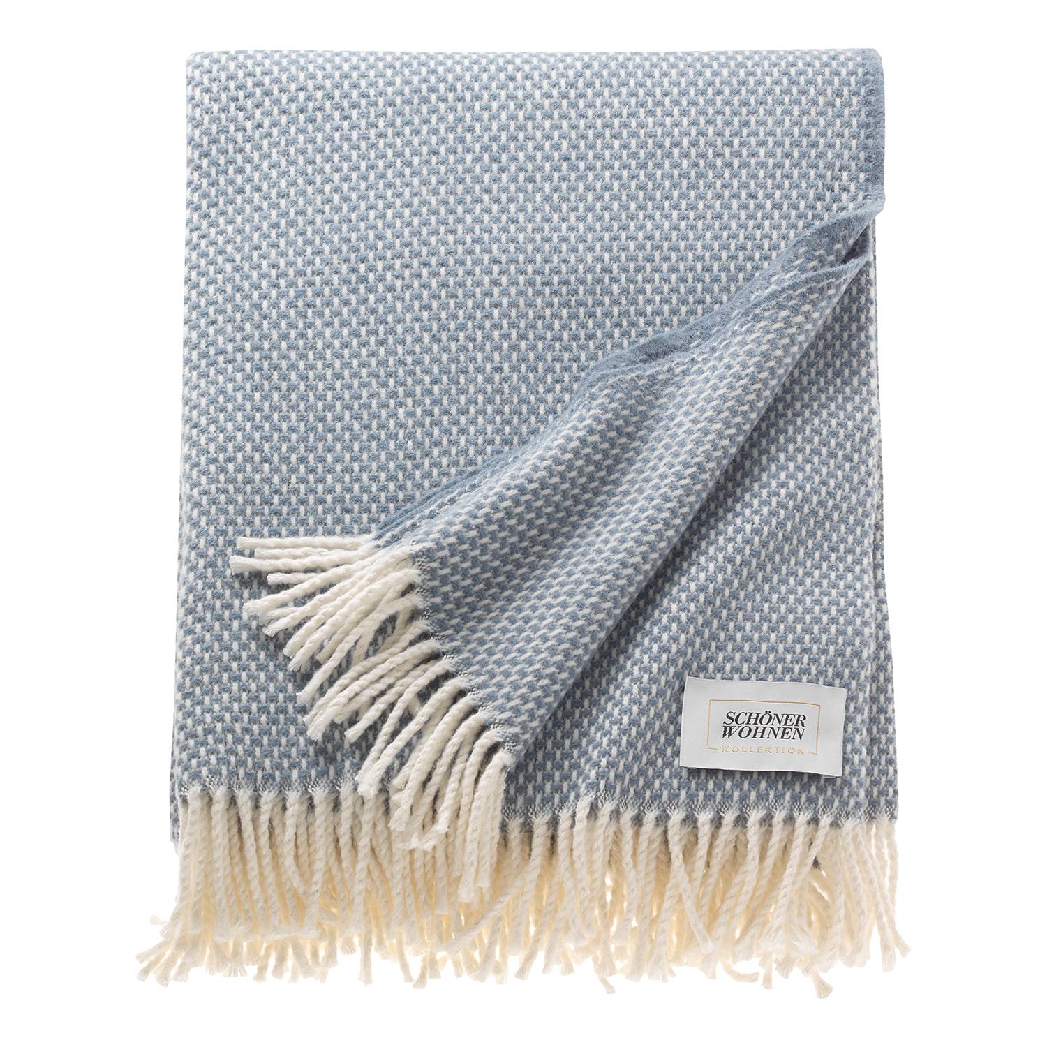 Plaid SW-Zen Mischgewebe Hellblau