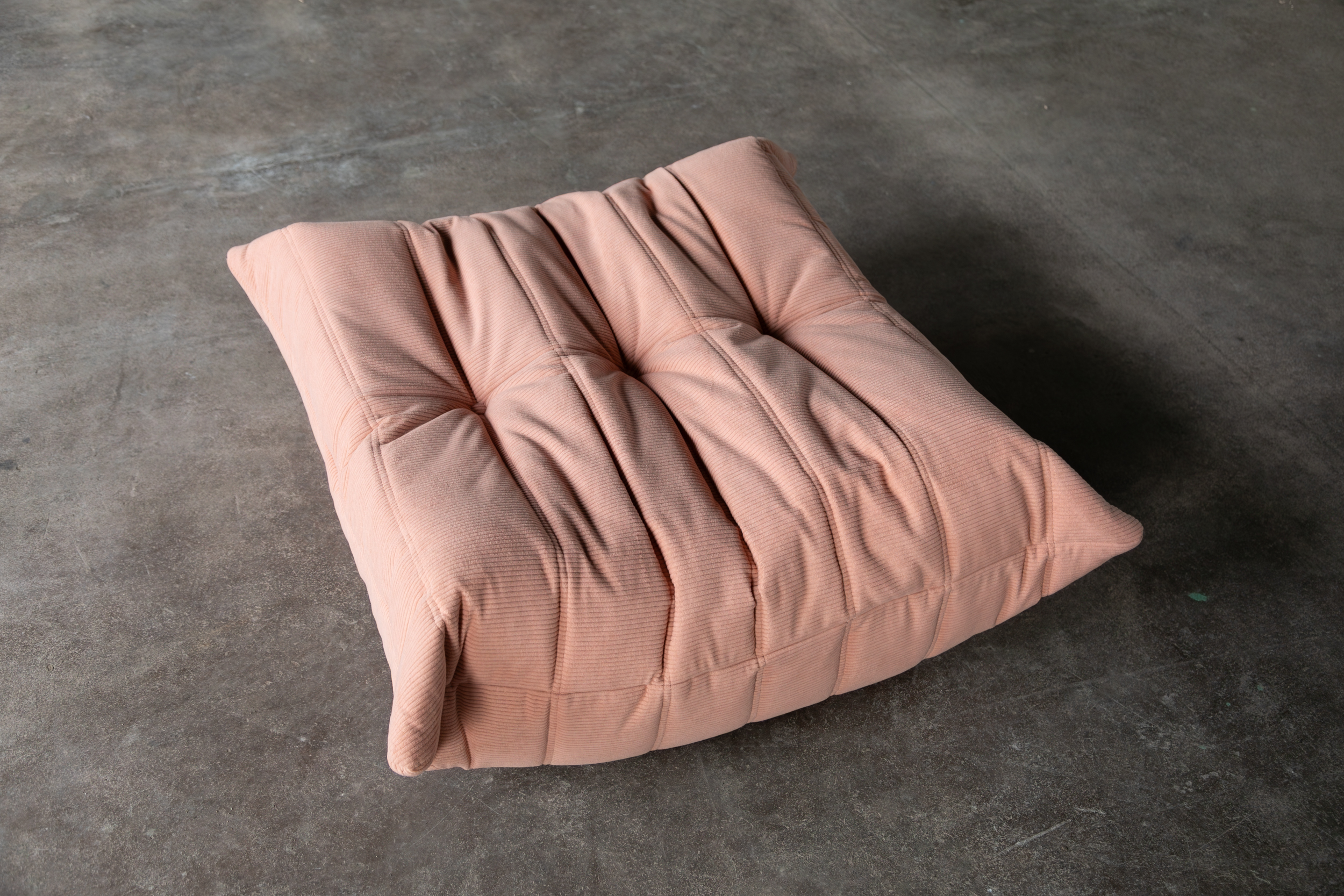 Togo Armchair and Ottoman Set Cord Pink