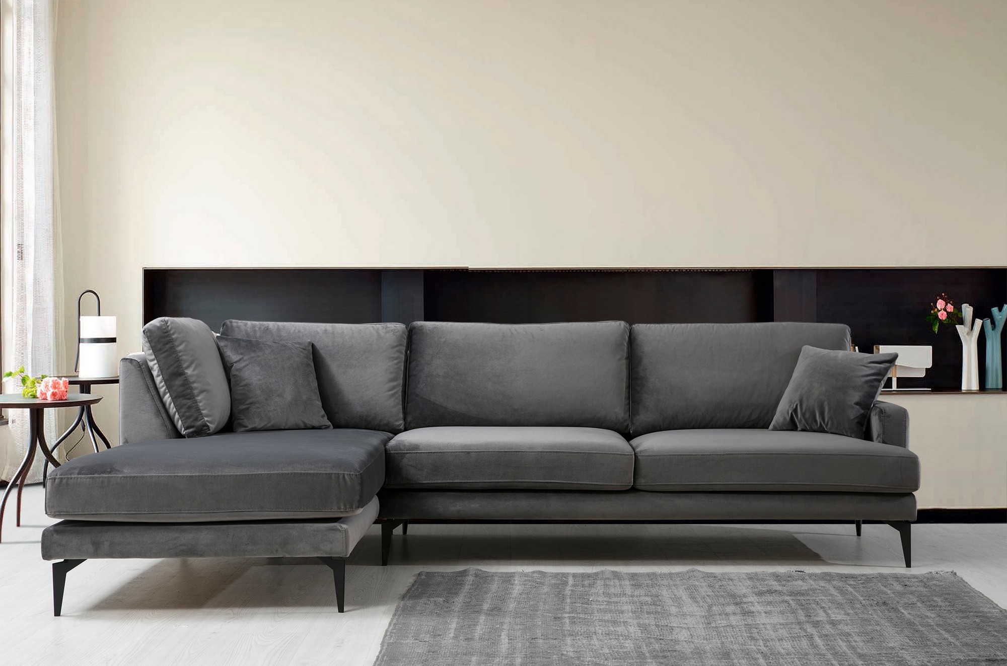 Papira Corner Sofa Left Anthracite