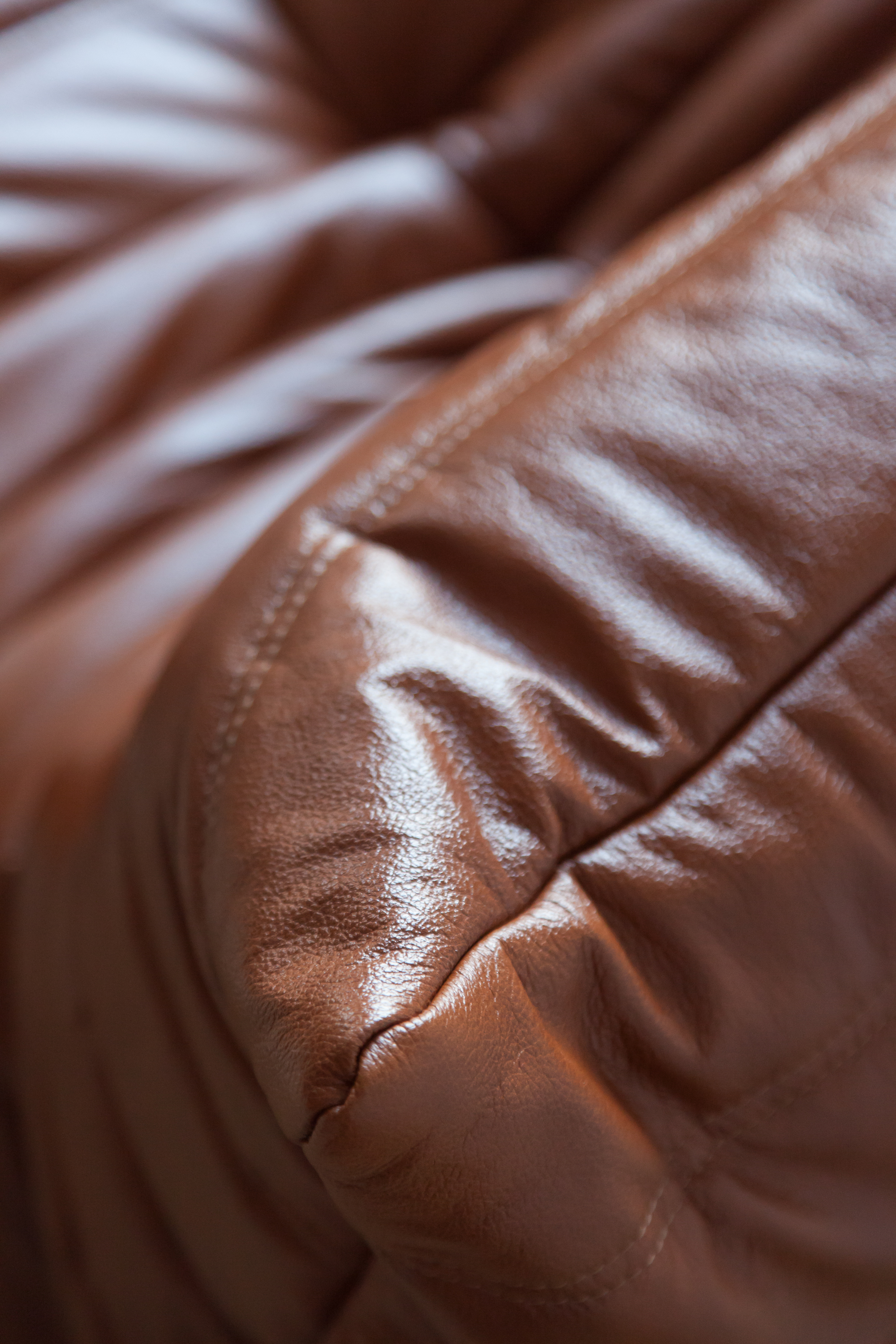 Togo armchair High-gloss leather Whiskey brown