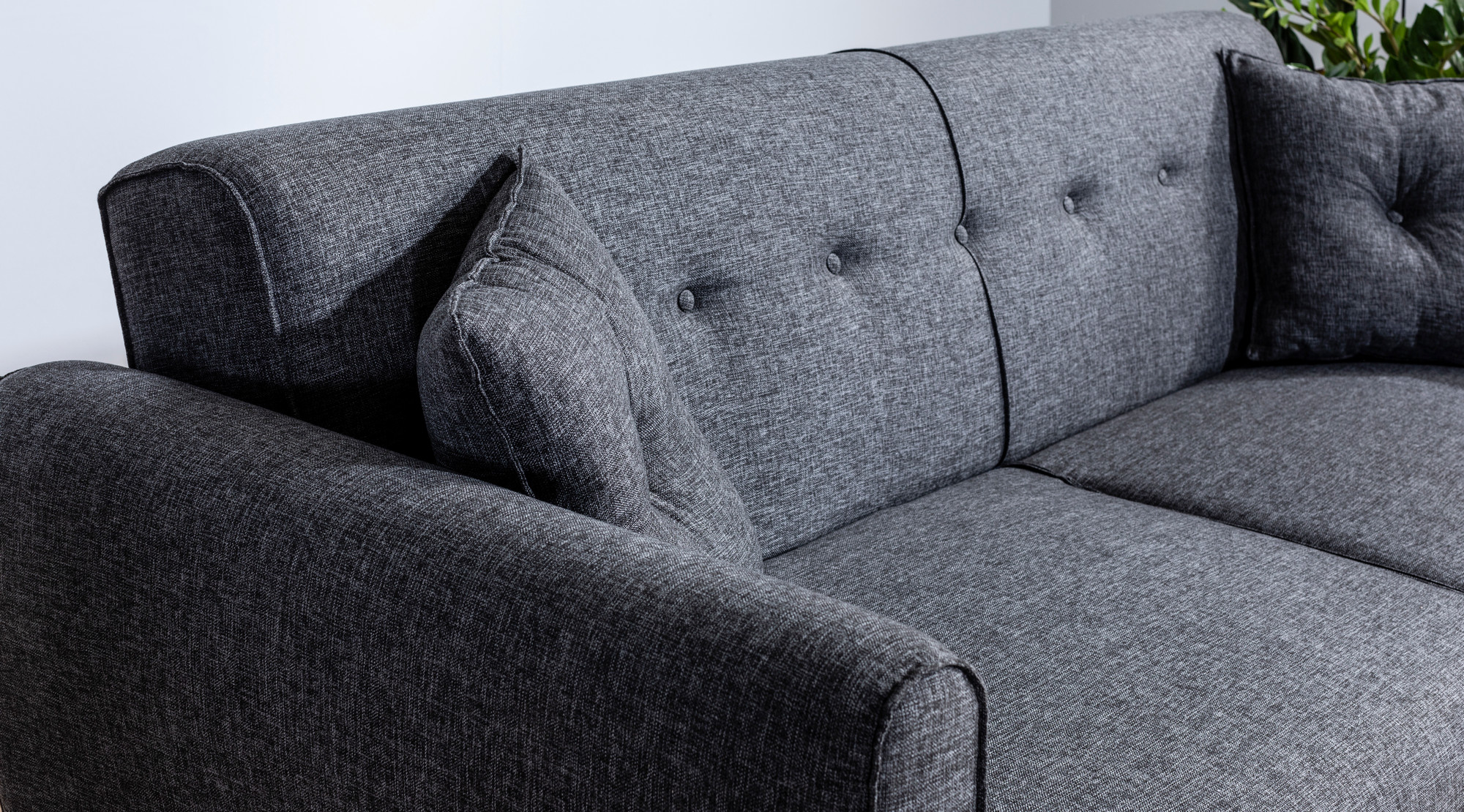 Aria Schlafsofa Set Holzfurnier Anthrazit