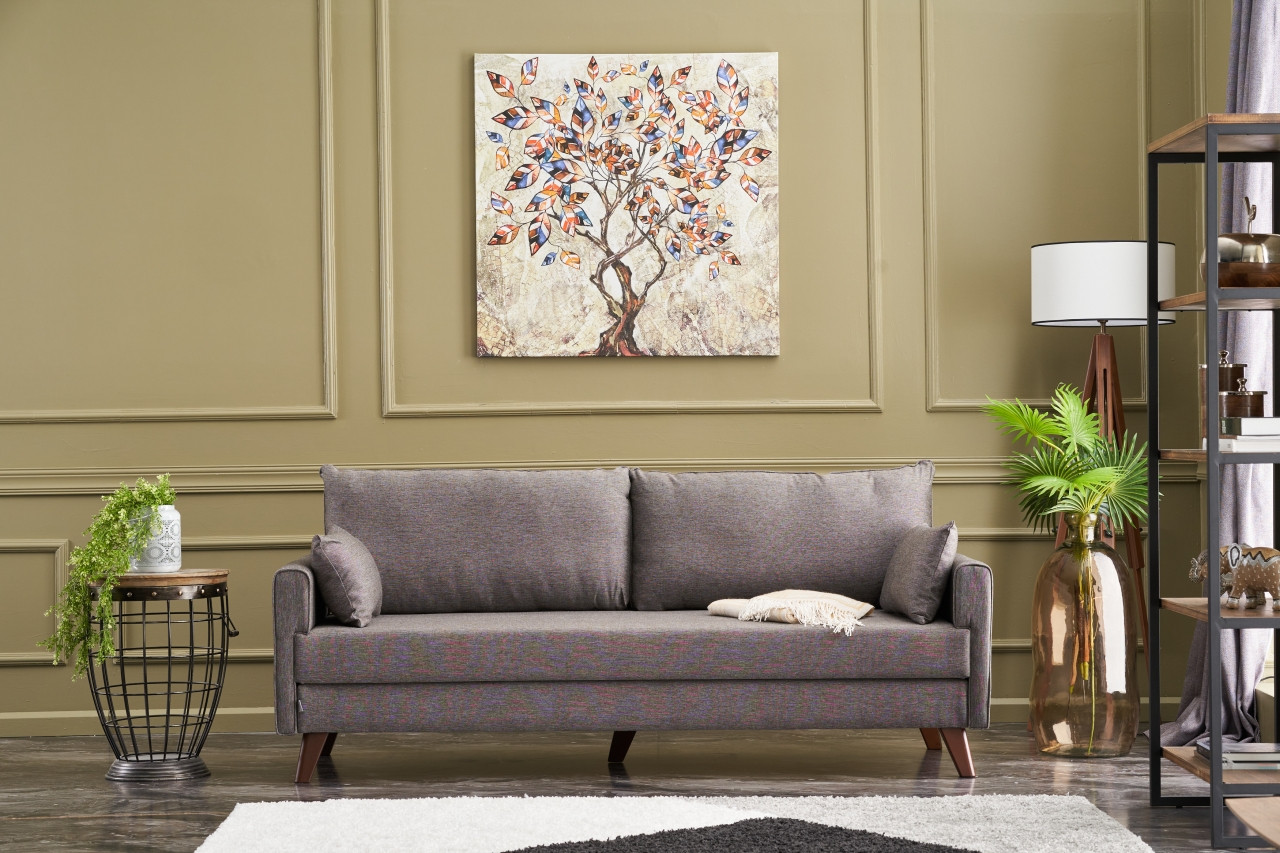 Bella Schlafsofa 3-Sitzer Braun