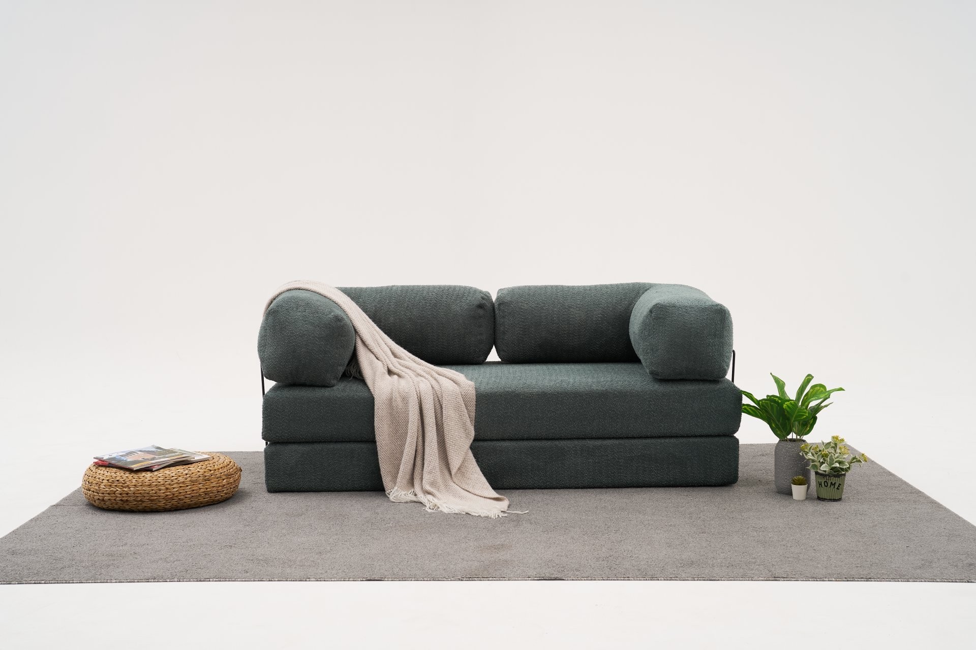 Comfort Schlafsofa 2-Sitzer Petrol