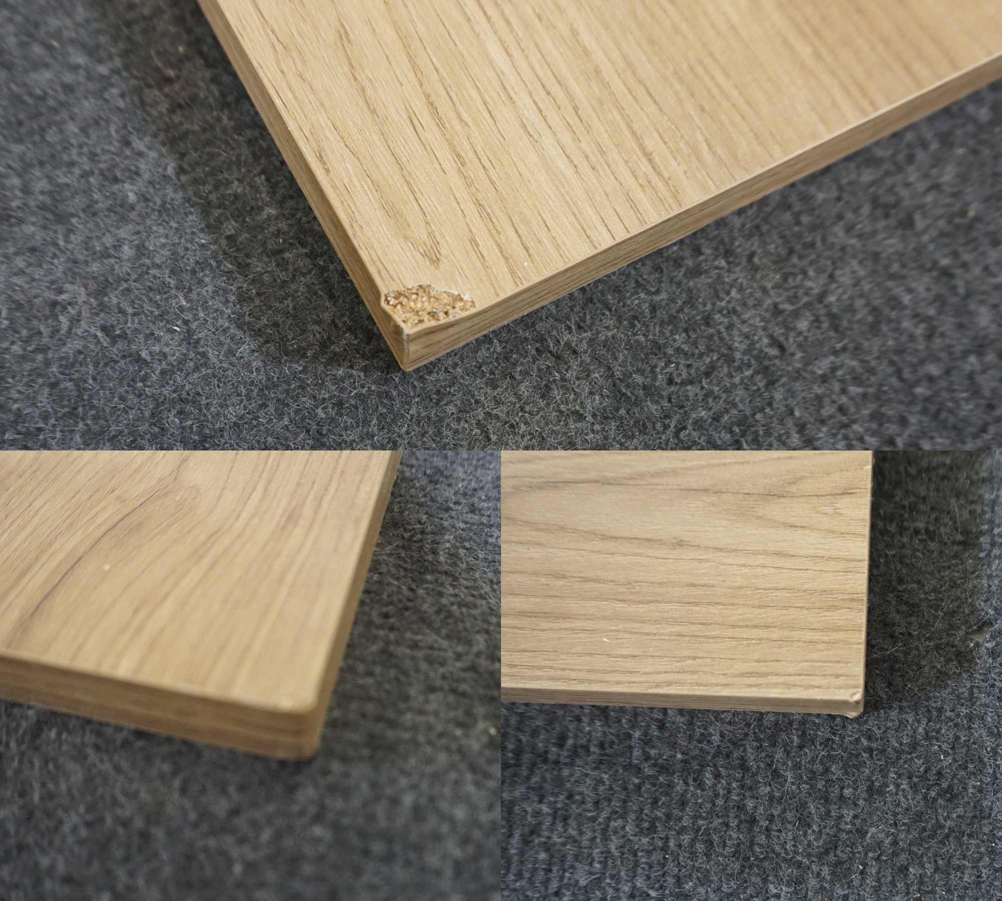 Eckschreibtisch mit Ablage Weiß Braun