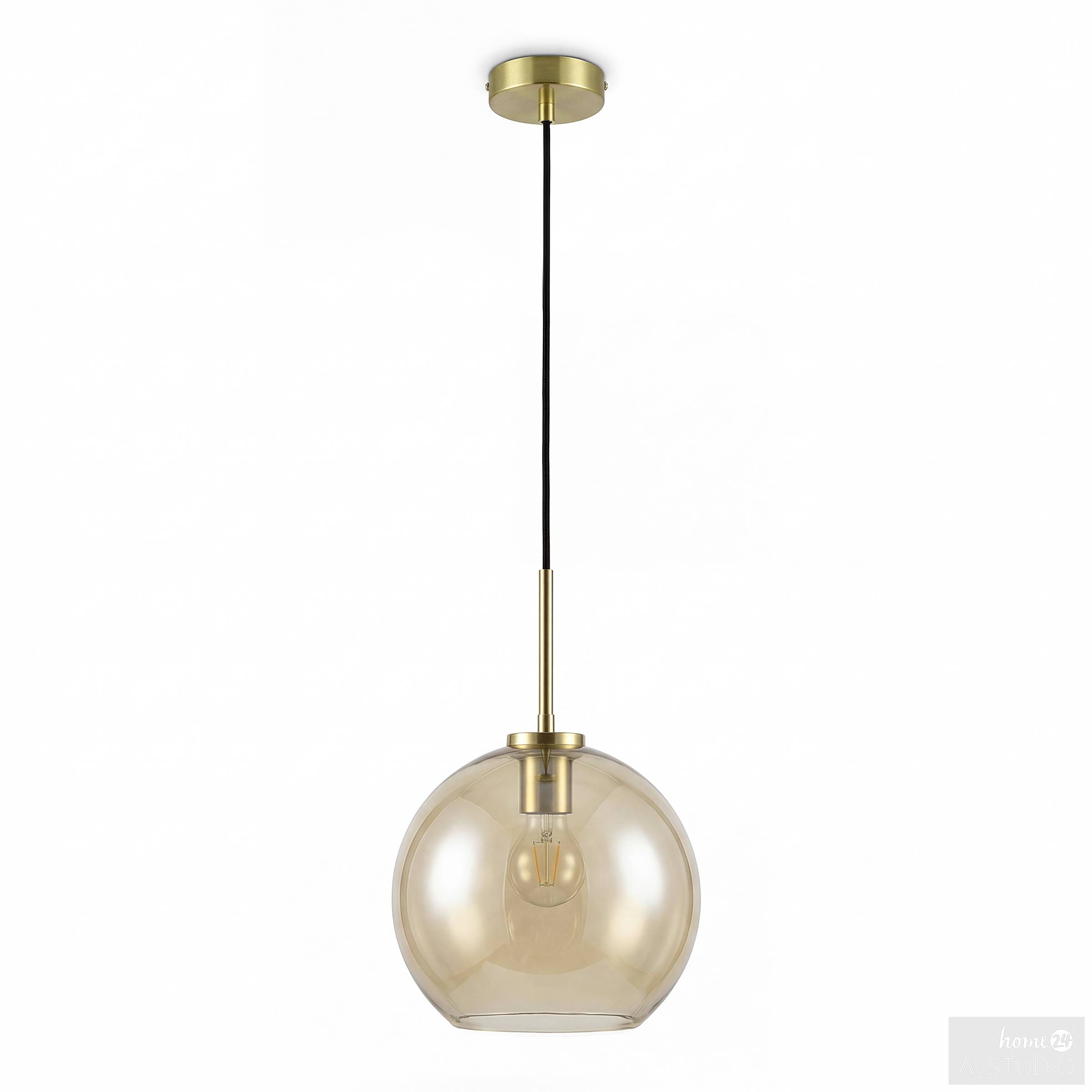 Pendant light Zevro 1-light colored glass iron