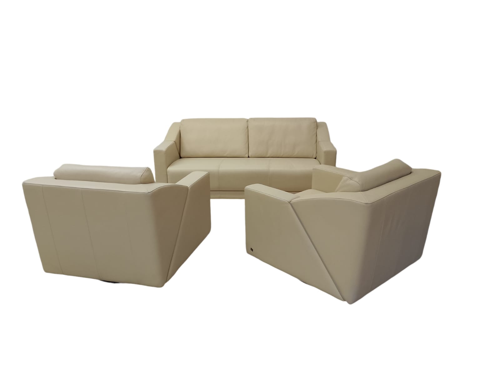 Modell 350 Sofaset Leder Beige