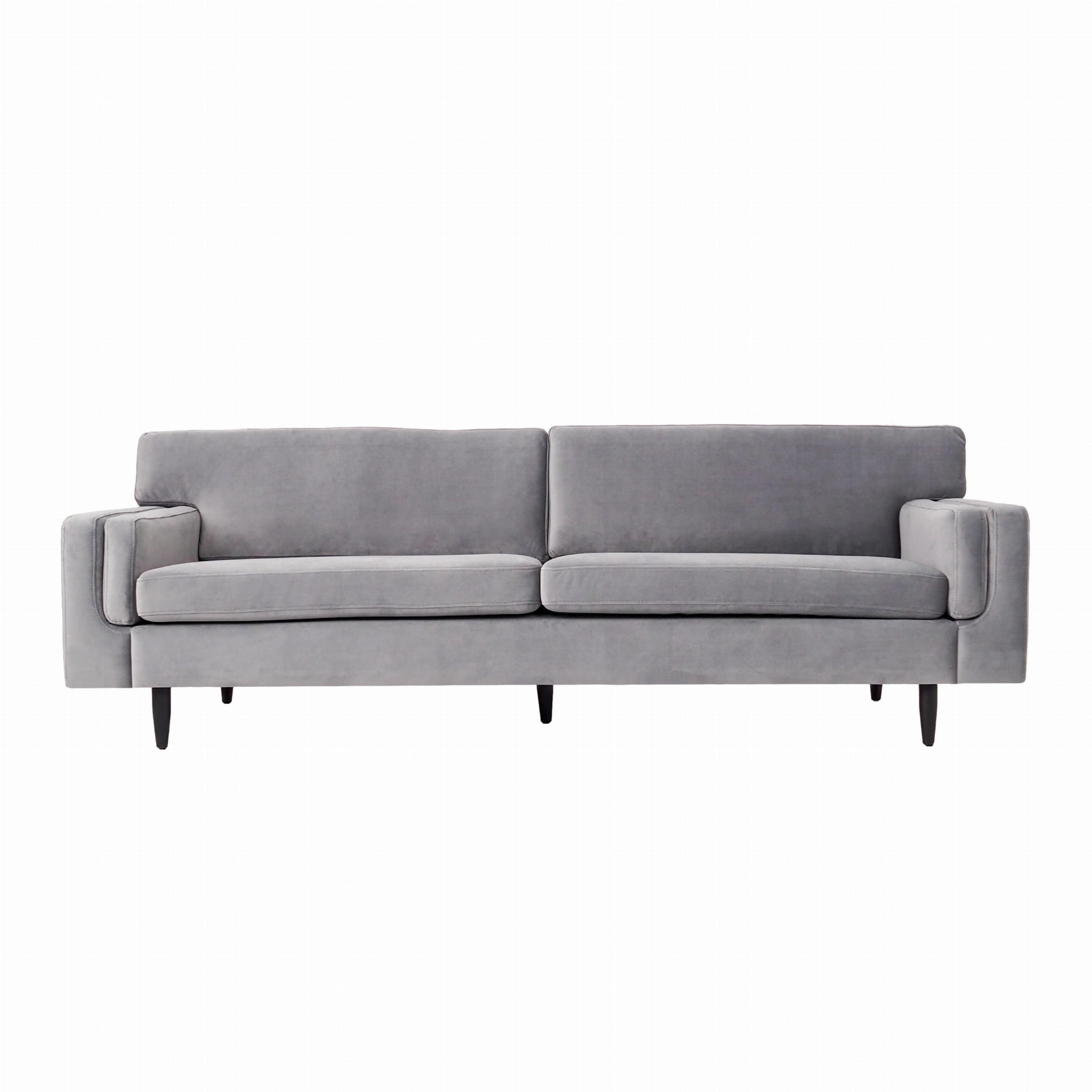 HELSINKI Sofa 4-Sitzer Samt Silber