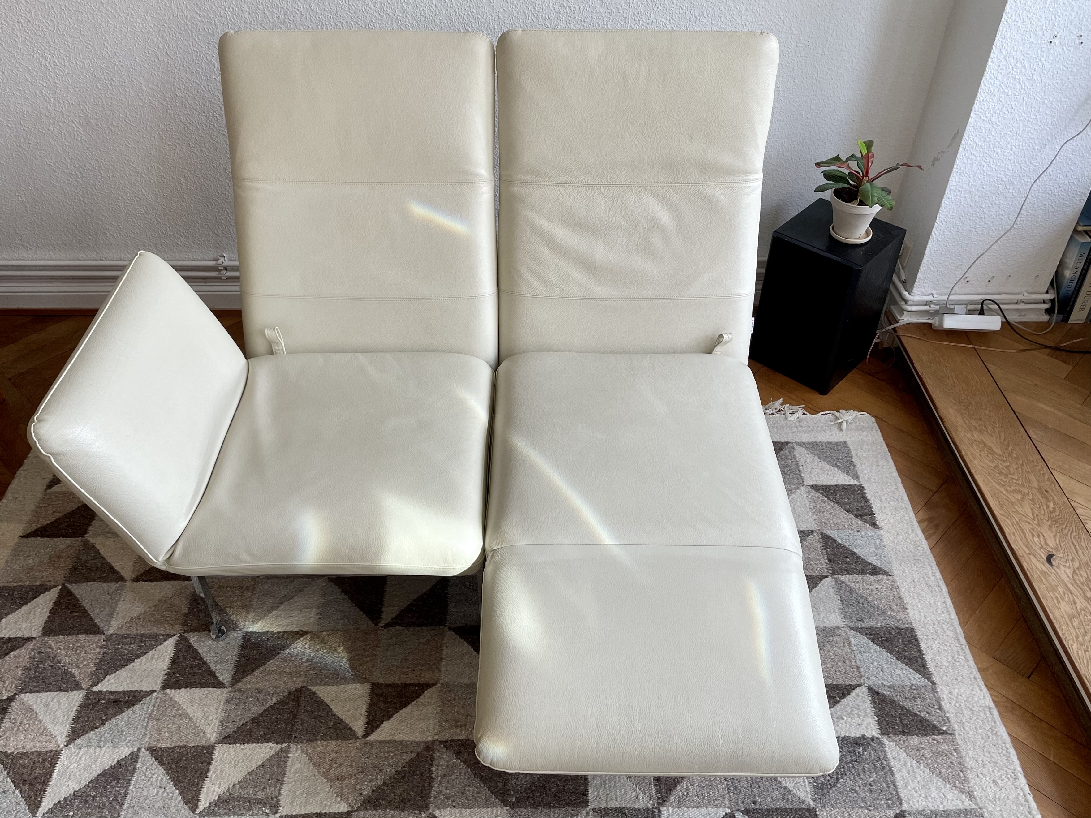 2x Roro Sessel Leder Creme