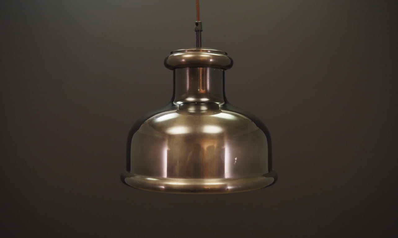 Vintage pendant lamp metallic colors 1970s